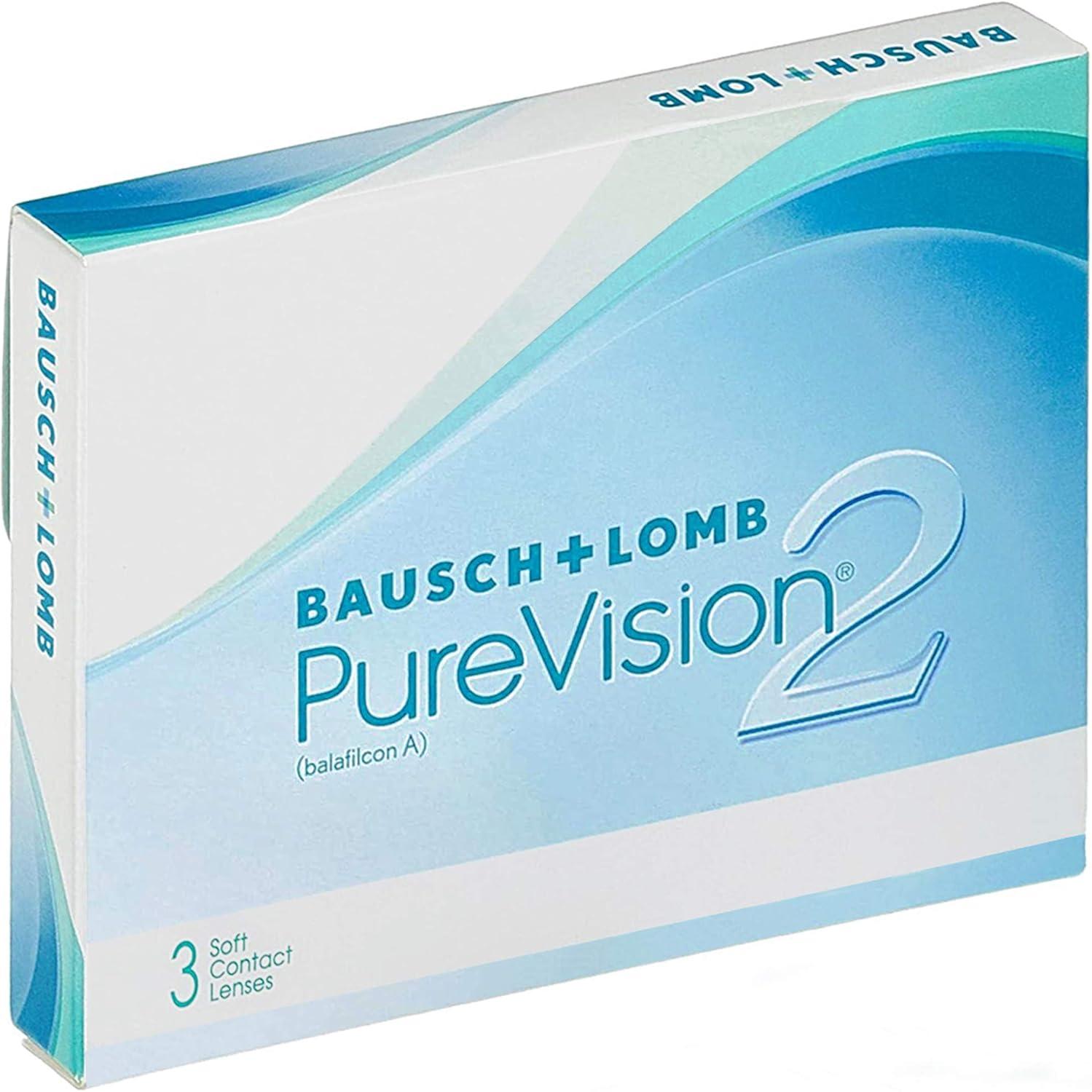 Bausch + Lomb PureVision 2 Monthly Lenses - Thin Spherical Contacts 3 ...