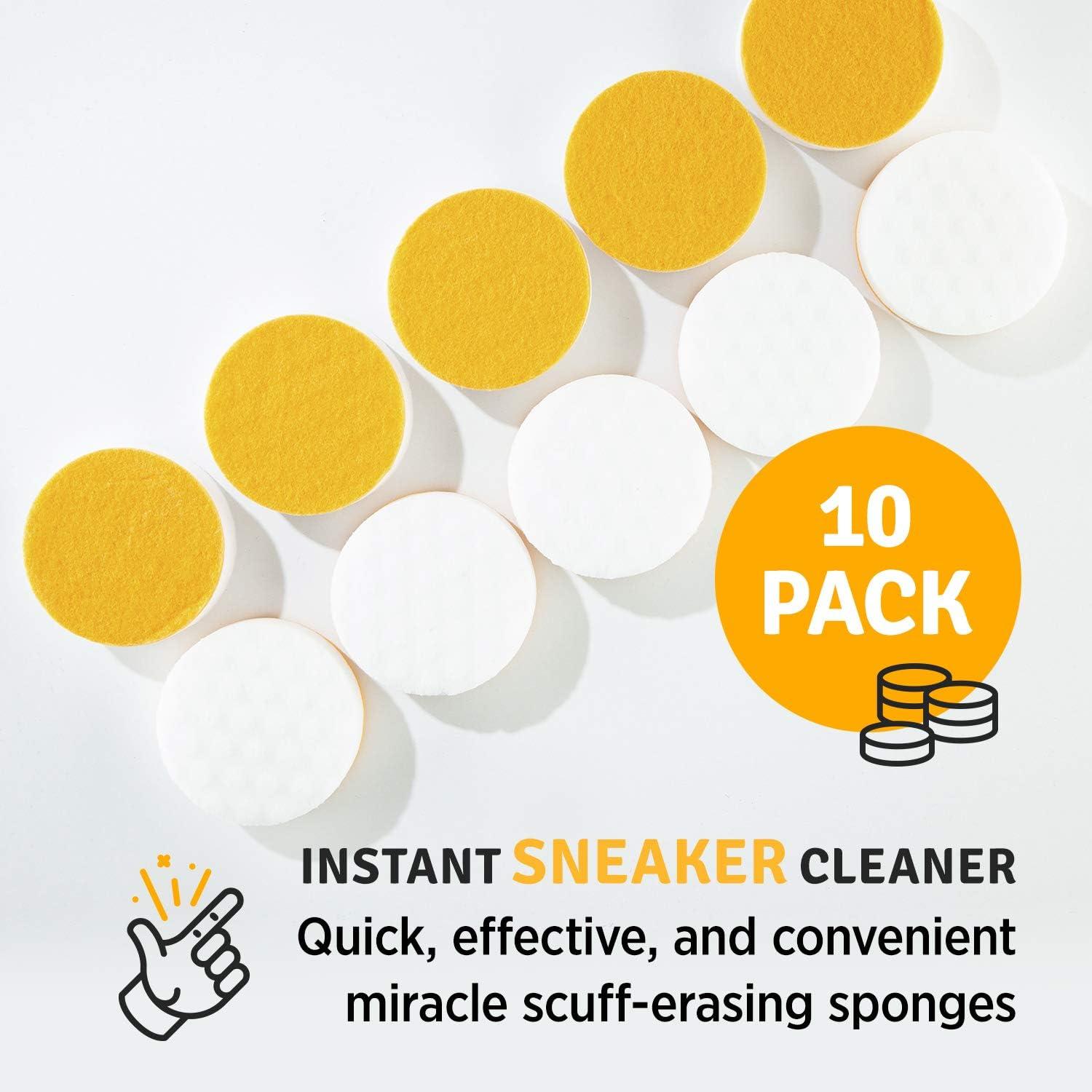 SneakERASERS Instant Sole and Sneaker Cleaner Premium Dual-Sided Sponge for  Cleaning & Whitening Shoe Soles (10 Pack)
