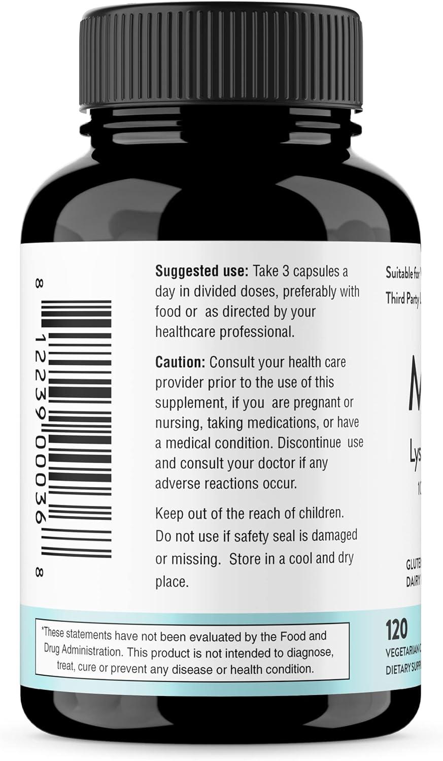 Sandhu's Magnesium Glycinate Lysinate Chelated Magnesium Supplement for
