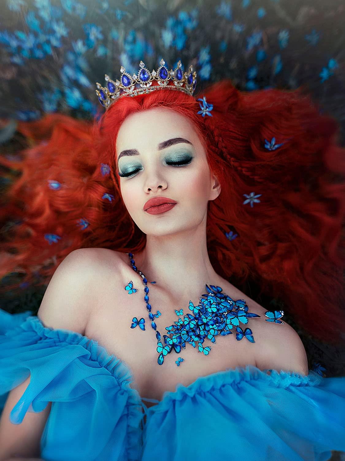 SWEETV Crystal Queen Crown - Rhinestone Wedding Tiara Headband for Prom,  Birthday & Costume Party in Royal Blue+Gold | Buy Now with Express  International Delivery | GoSupps.com