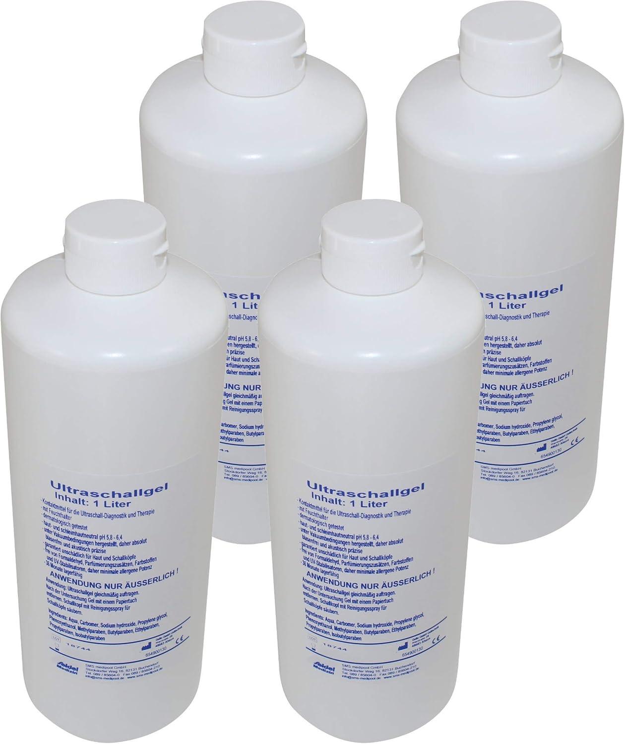 Seidel Ultrasound Gel - 4 x 1000ml Conductive Lubricant for Medical &  Aesthetic Use - Fast International Shipping | Buy Now with Express  International Delivery