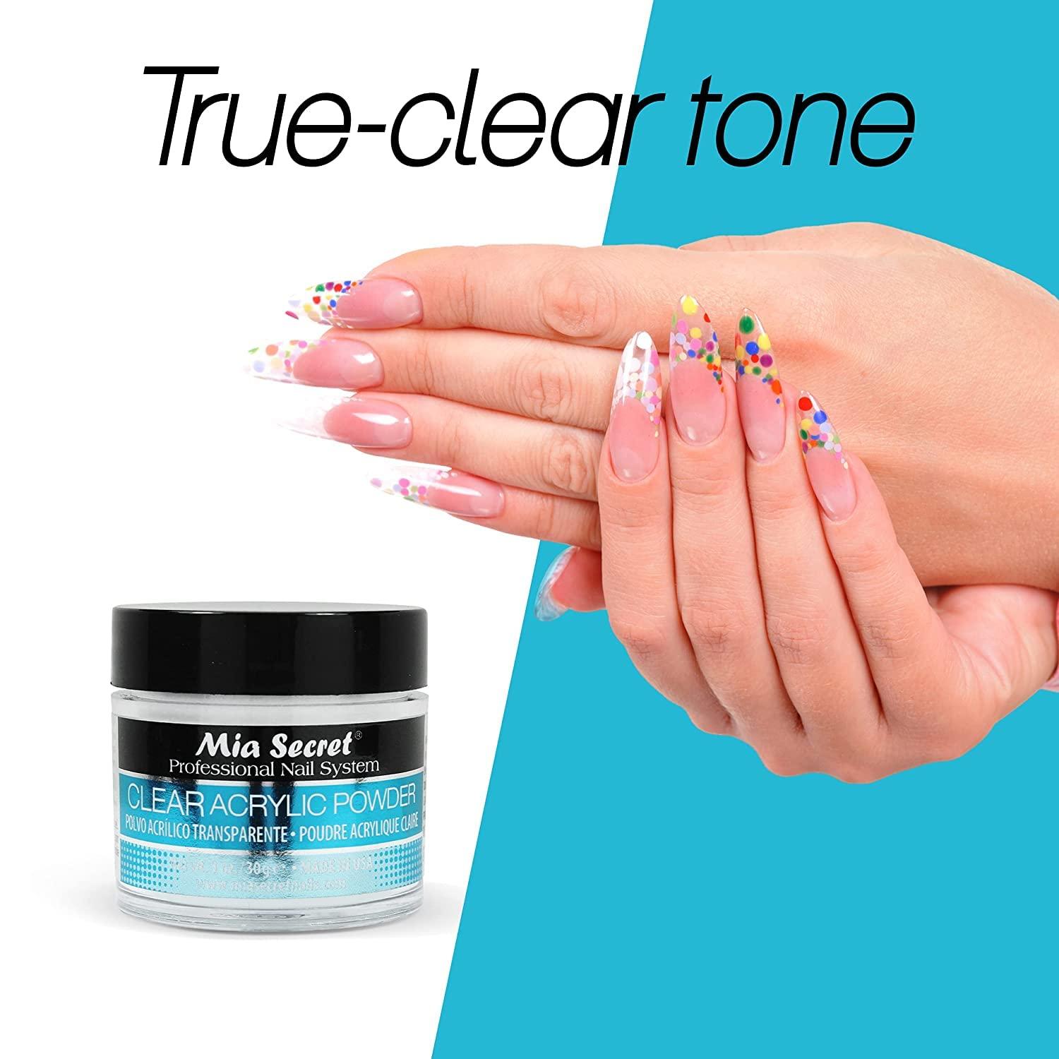Mia Secret Professional Acrylic Nail System Clear Acrylic Powder (1/2 oz)