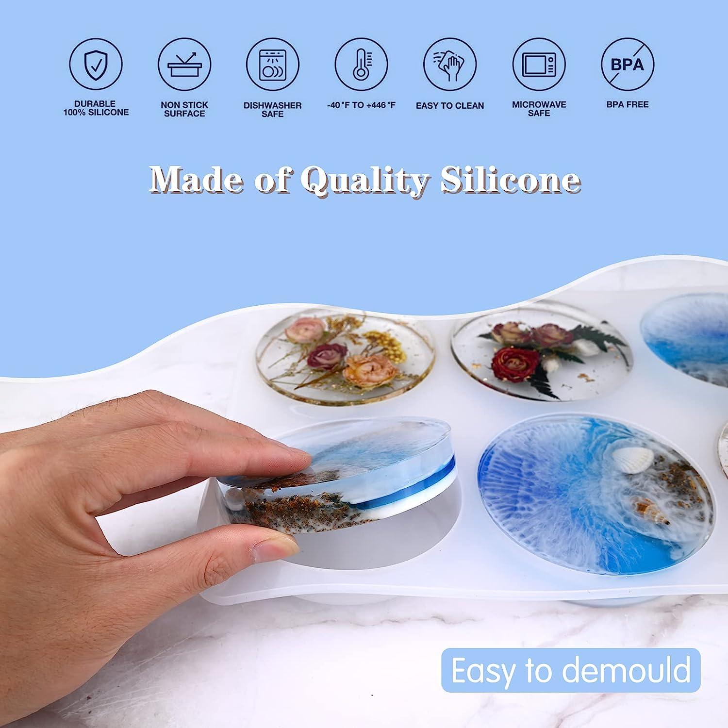 Large Round Silicone Molds for Epoxy Resin Projects 