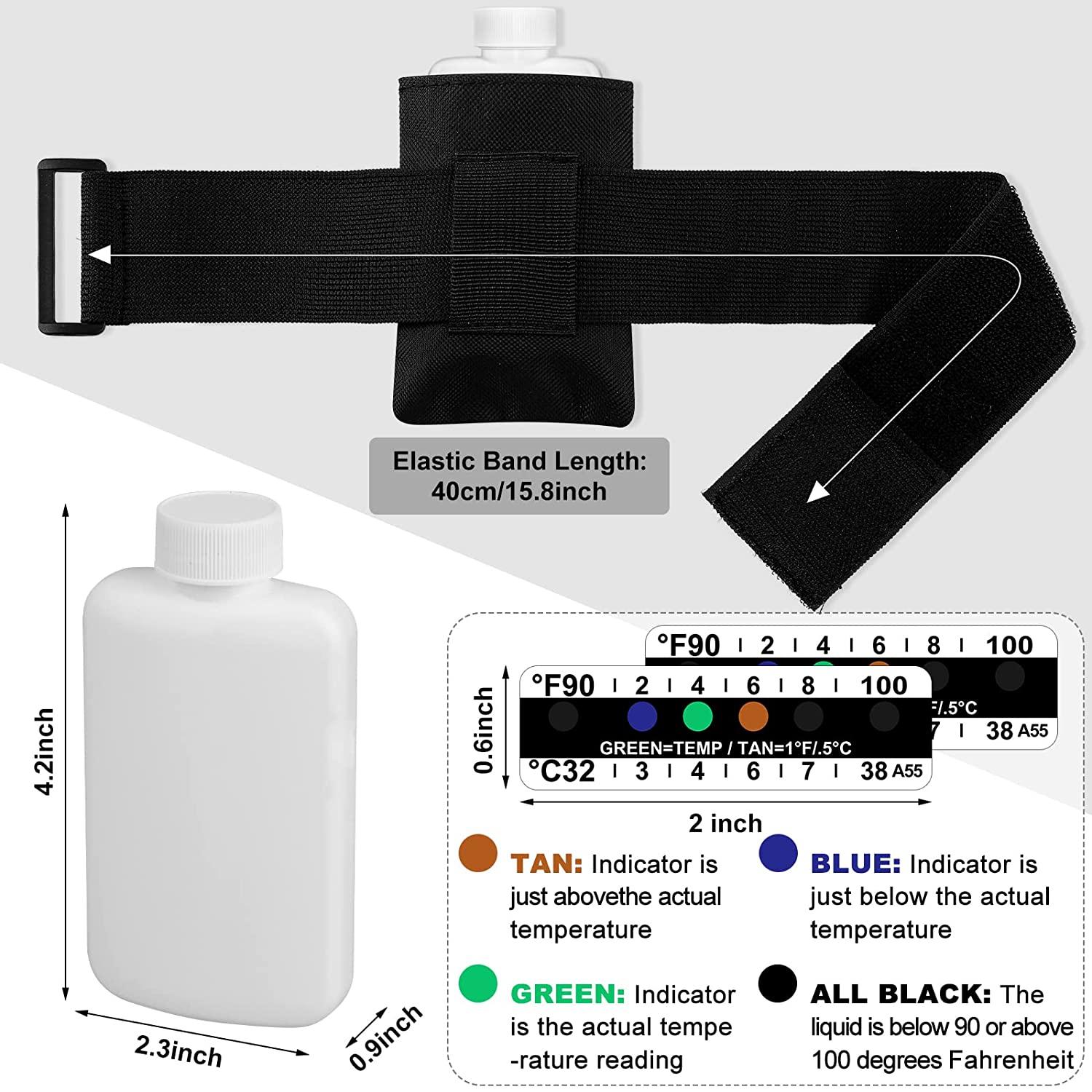 14 Pcs Urine Test Complete Kit 2 Portable Empty Bottles 10 Adhesive