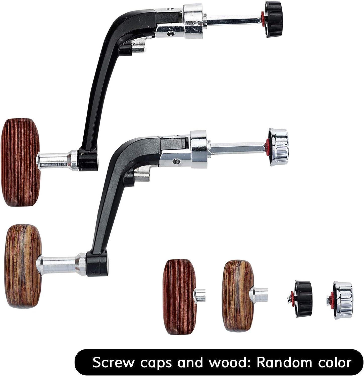 Lixada 3PCS Fishing Reel Power Handle Grip Rotary Fishing Spinning Reel  Handle Foldable Non-Slip Fishing Reel Grip Wooden Knob for Reel Replacement  Grip Parts