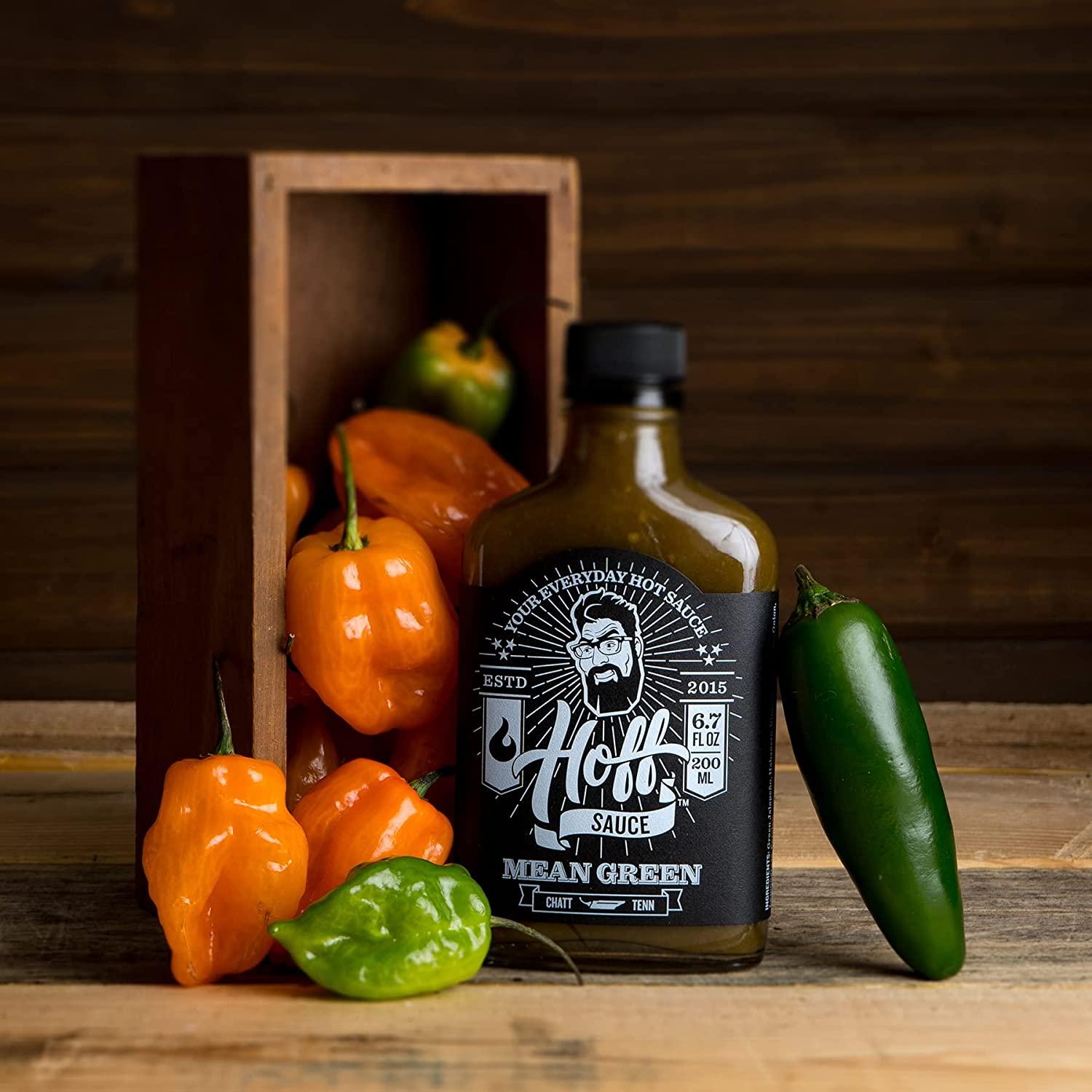 Hoff & Pepper Dangy Tangy Trio Chipotle Lime Hot Sauce, Mean Green