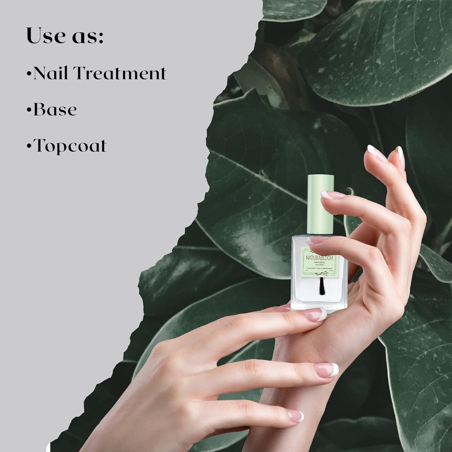 NATURABLOOM Hard to Believe 3In1 Nail Strengthener and Growth Polish Nail Hardener and