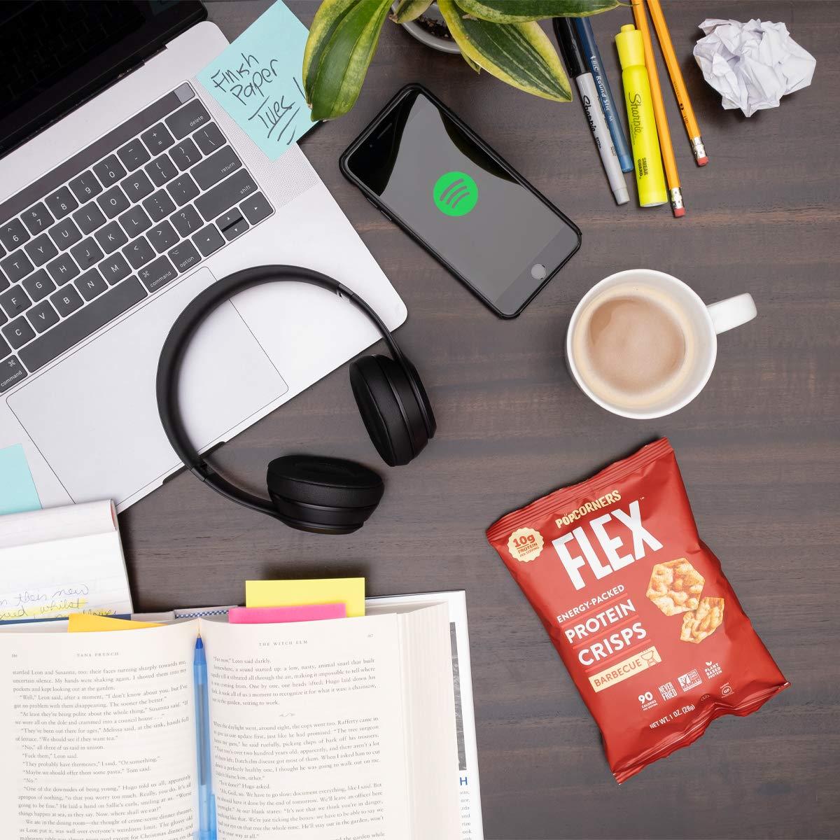 Popcorners Flex Protein Chips Vegan GlutenFree Snacks, Barbecue, 1