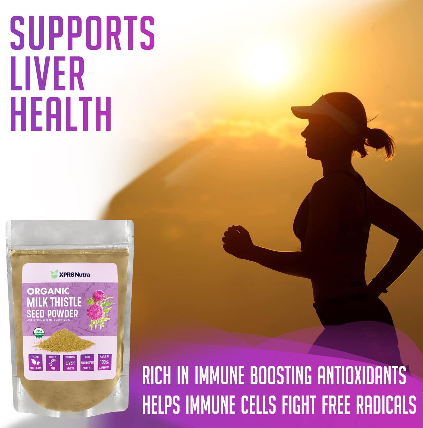 XPRS Nutra Organic Milk Thistle Seed Powder Rich in Silymarin Liver