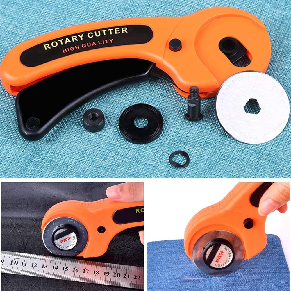Just Flowers Rotary Cutter with Safety Lock and 45 MM Blade Size for  Fabric/Paper/Cloth  Ergonomic Multicolor Rotary Cutter Tool for Sewing,  Quilting, DIY Crafts : : Home & Kitchen