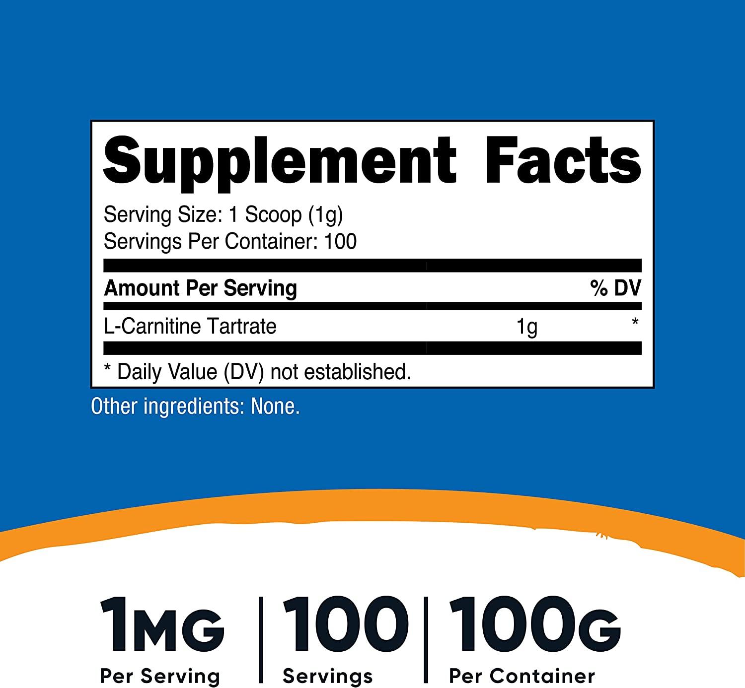 l carnitine 1 gram L-Carnitine 1000 mg 100 Tablets
