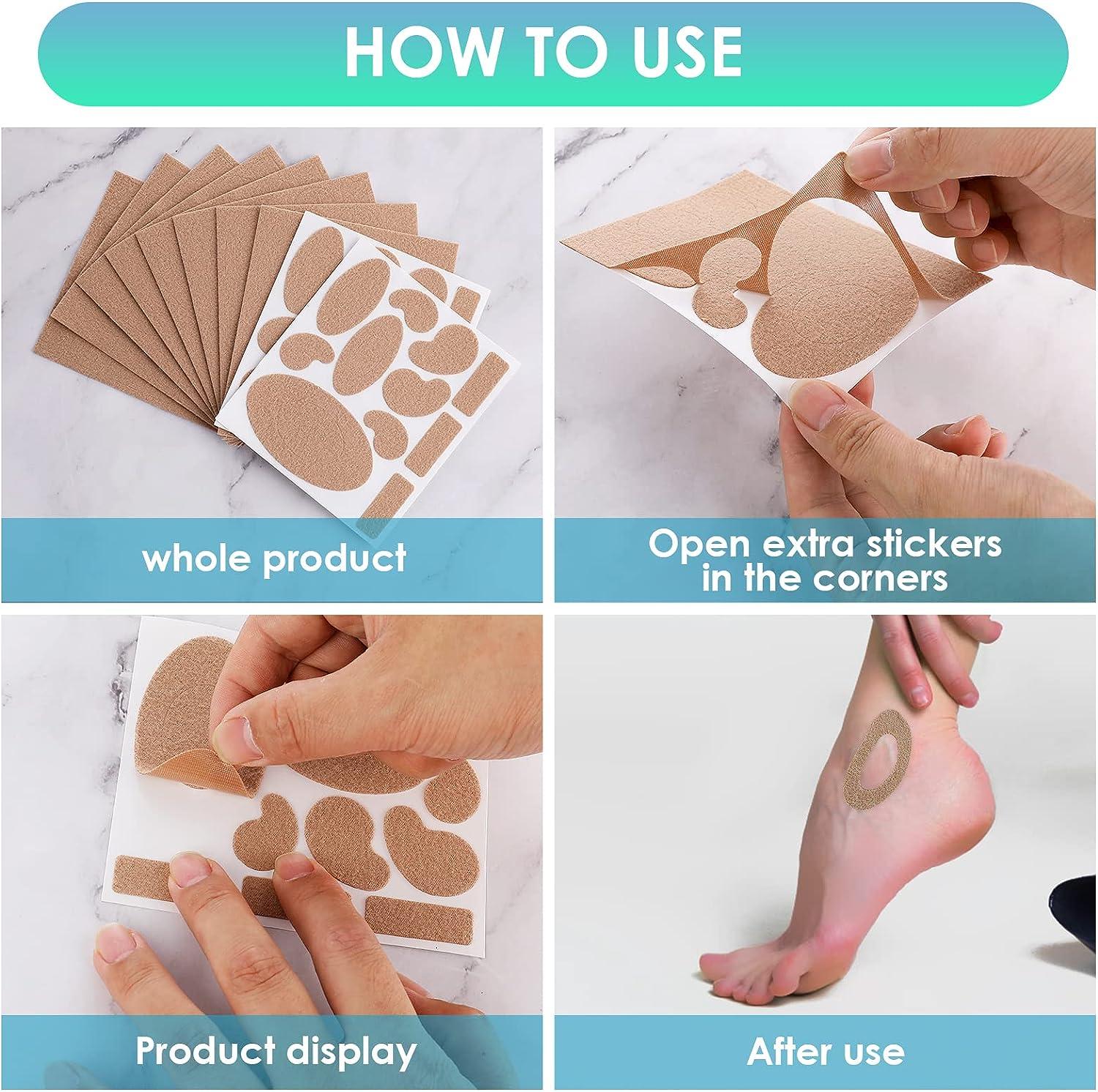 WLLHYF 10 Sheets Moleskin Tape Flannel Adhesive Pads, Moleskin for Feet