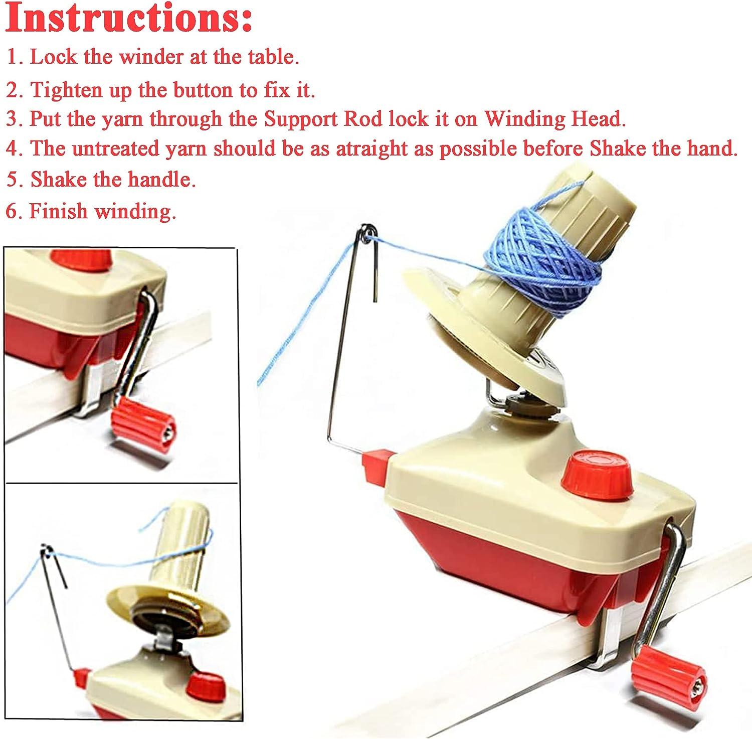 Yarn Ball Winder, Hand Operated Yarn Spinner, Yarn Winder for Crocheting,  Easy to Set Up and Use Winding Machine, 4-Ounce Capacity Yarn Roller for  Yarn Storage with Knitting Kit