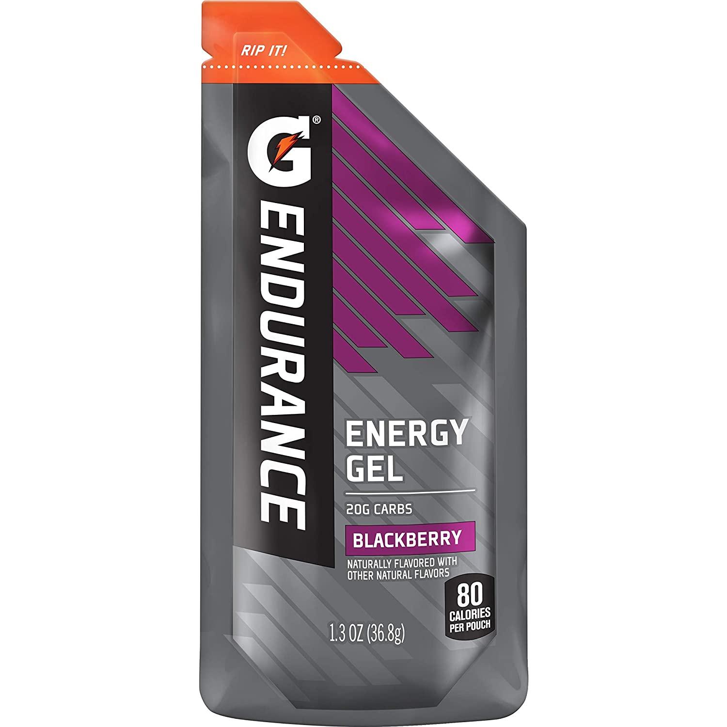 Gatorade Endurance Energy Gel No Caffeine 4 Flavor Variety Pack of 12