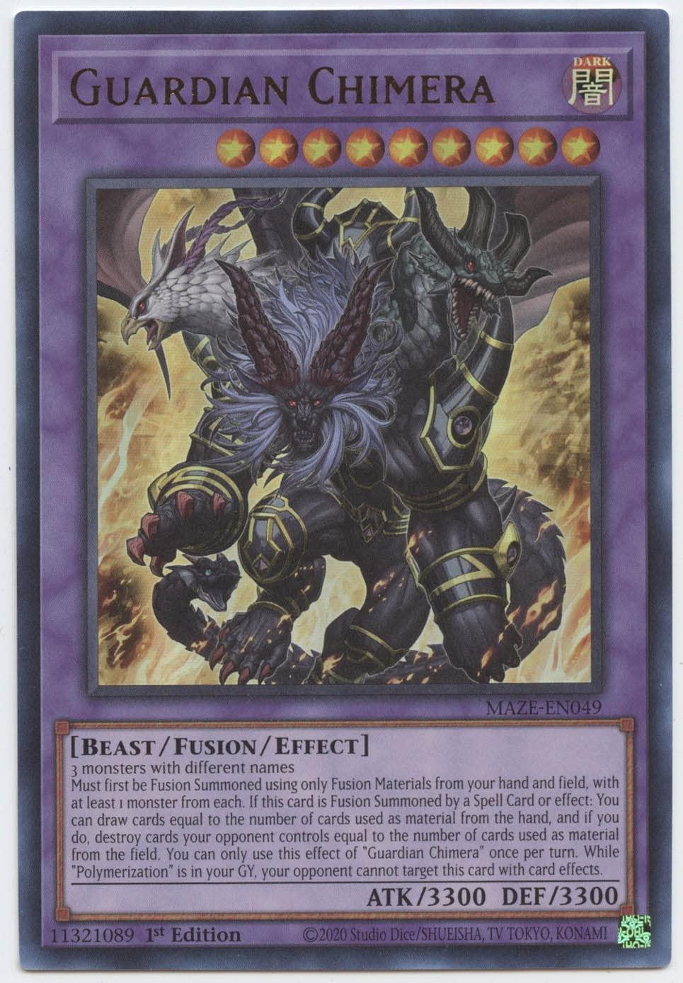 Guardian Chimera MAZEEN049 Ultra Rare 1st Edition Trading Card Buy
