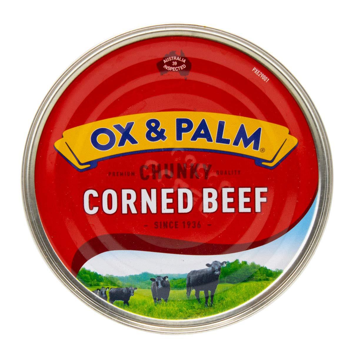 Ox & Palm Corned Beef Original Chunky Style, 11.5 Oz, Pack of 12