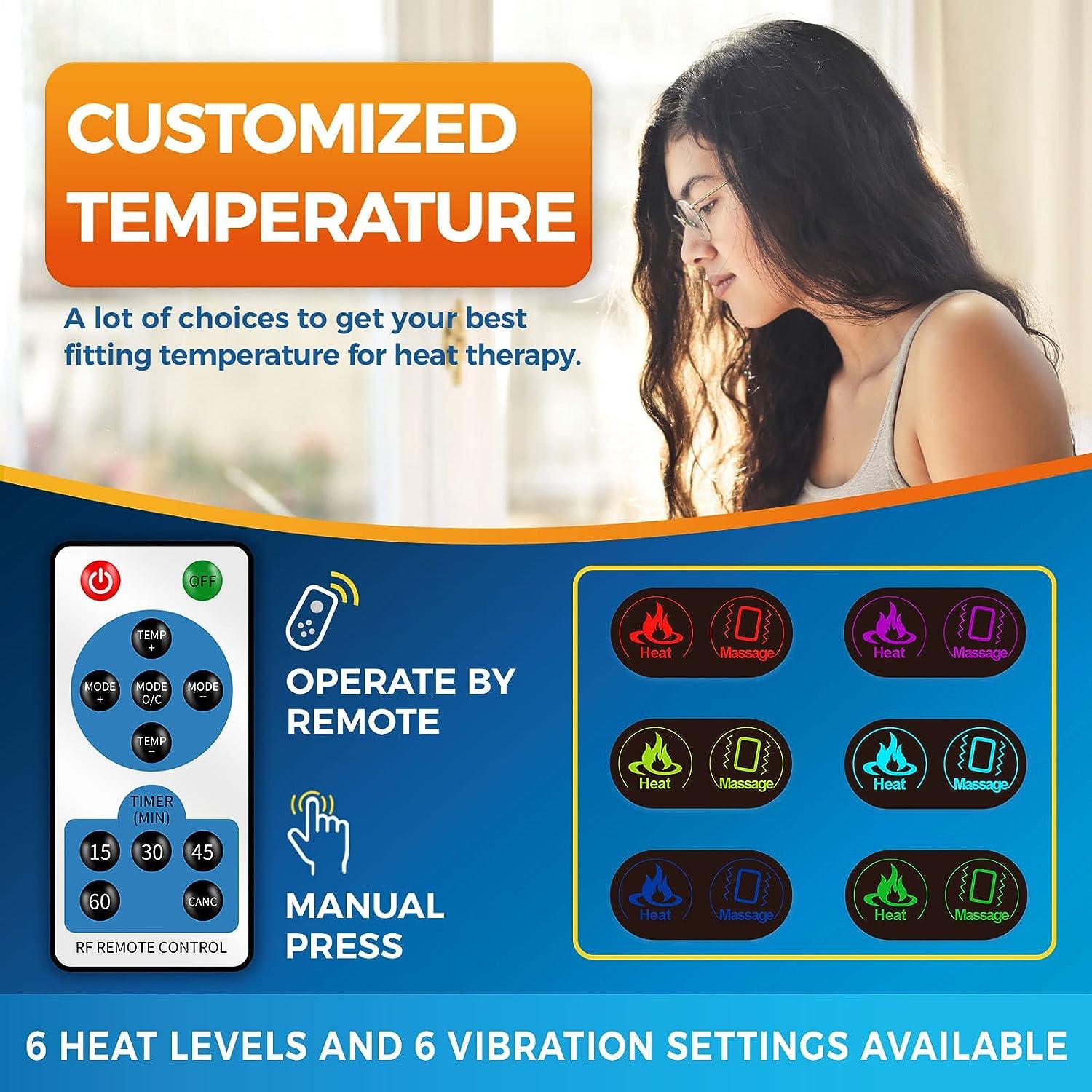 CHEROO Shoulder Heating Pad with Vibration Massager Auto Shut Off