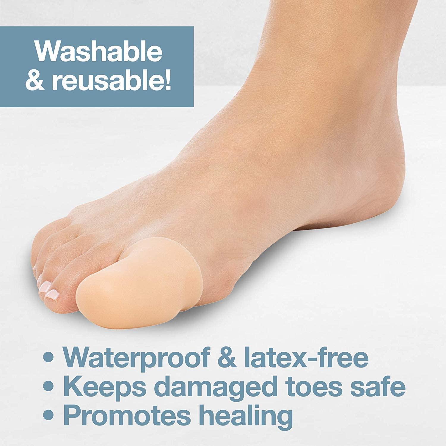 ZenToes 6 Pack Gel Toe Cap and Protector Cushions and Protects to Provide Relief from Missing