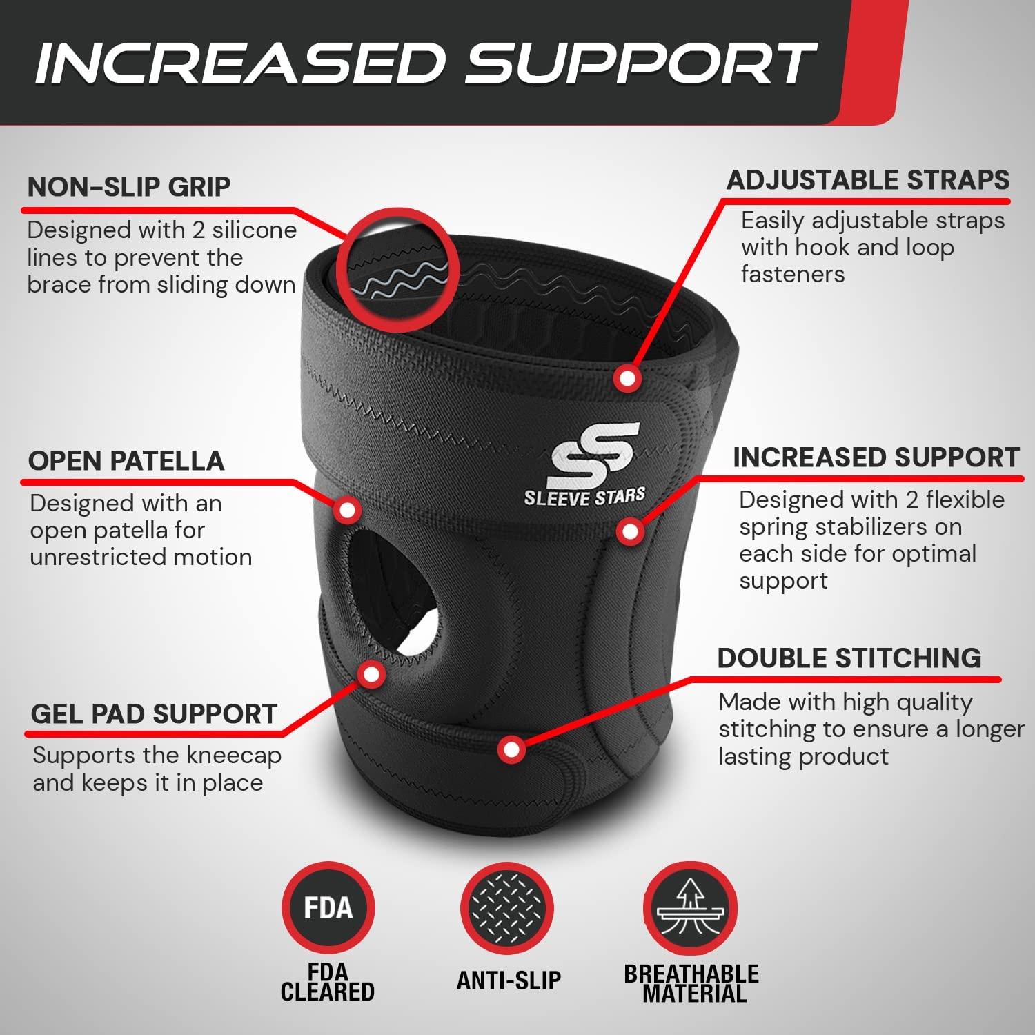 Sleeve Stars Knee Brace & Knee Support for Women & Men, Knee Braces for