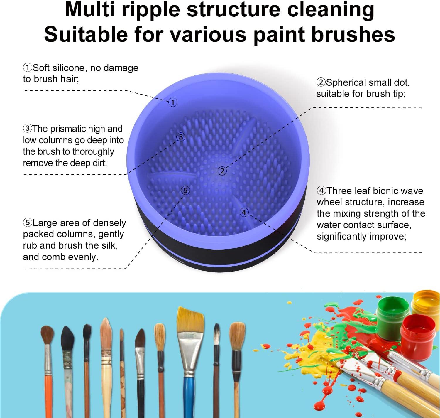 Electric Paint Brush Cleaner Rinse Cup with 3 mode Automatic Dryer
