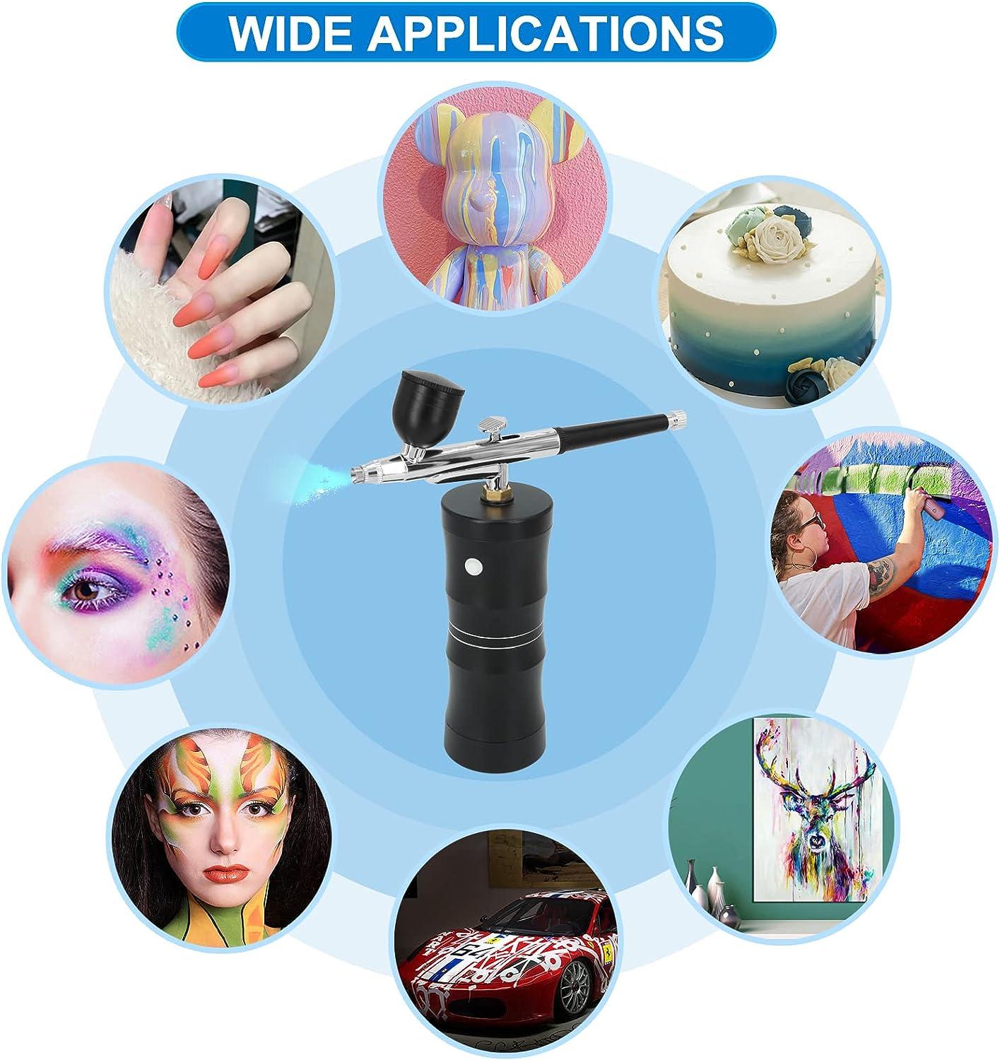 Portable Airbrush Kit 0.3mm 7cc Gravity Feed Airbrush With Compressor Auto Start Amp Stop Rechargeable Handheld Air Brush Spray - View #10