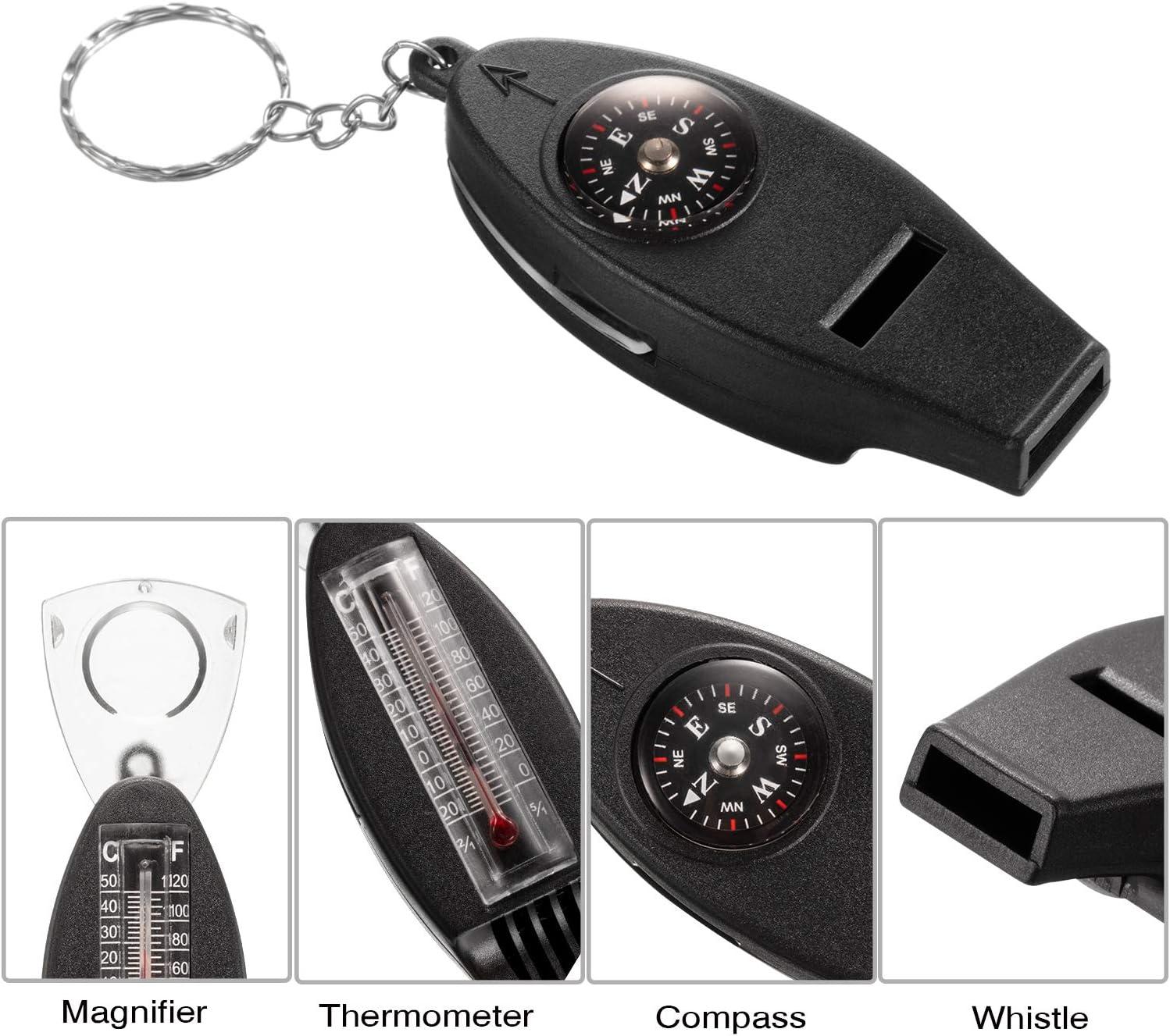 Multi-functional Emergency Survival Whistle With Compass