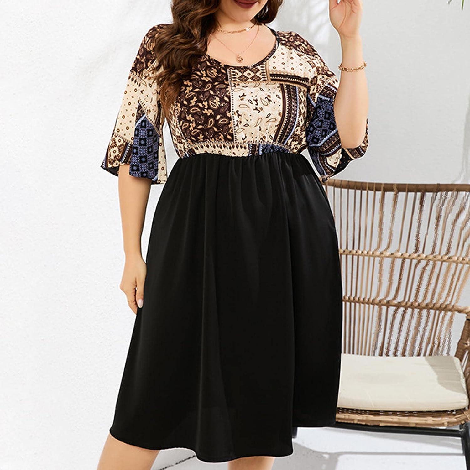 Large size summer top dresses