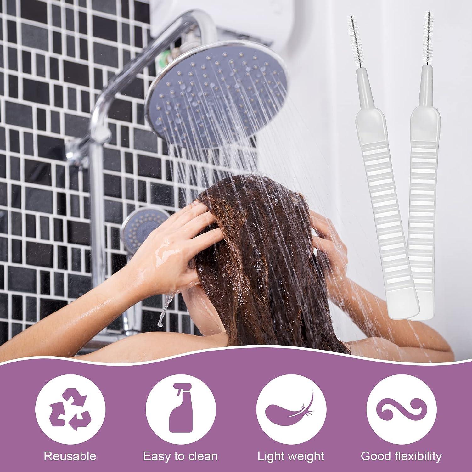 OIIKI 130pcs Shower Head Cleaning Brush Anti-Clogging Nylon Cleaning Brush  for Shower Nozzle Hole Cleaning Brush for Pore Gap Keyboard
