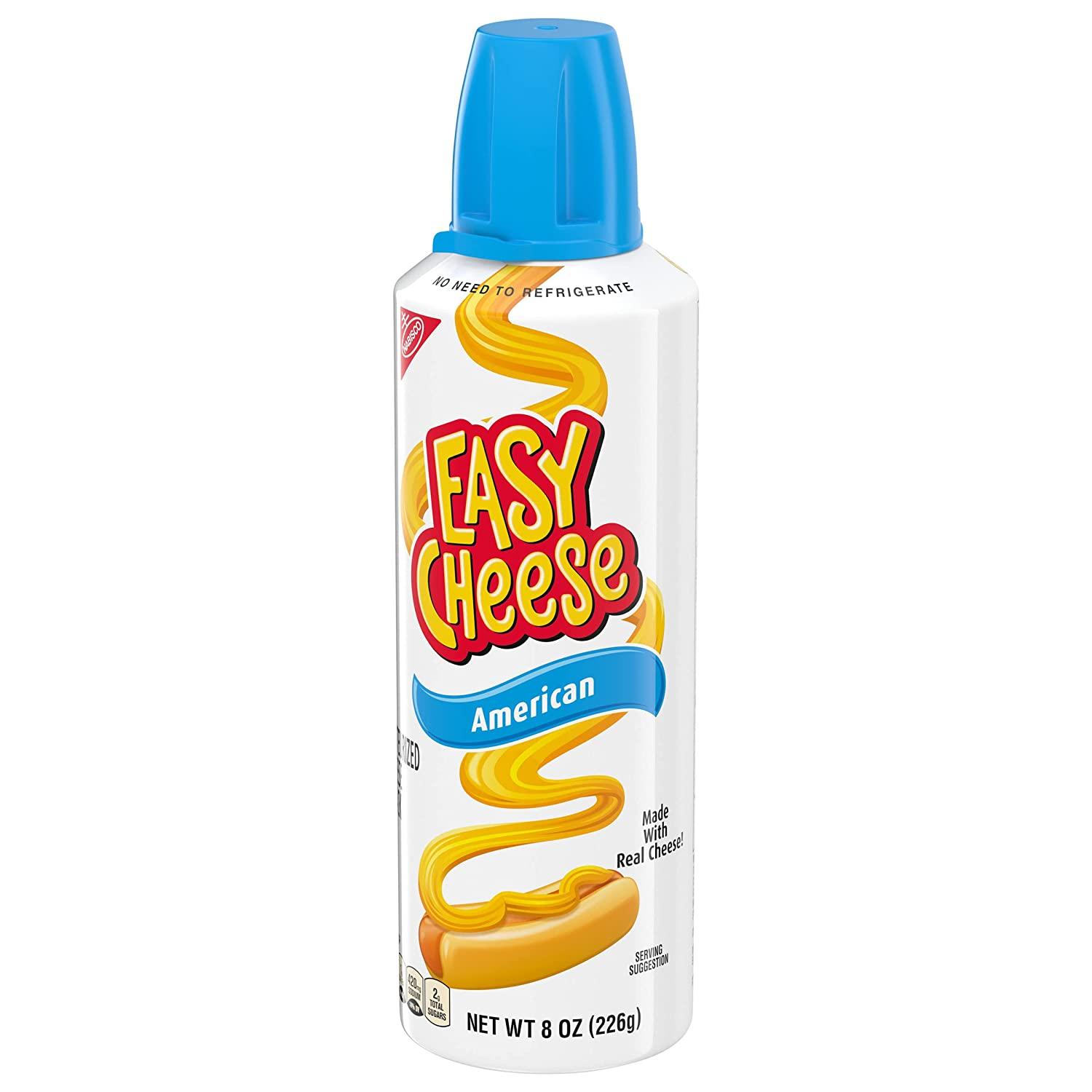 Easy Cheese American Cheese Snack 8 oz Creamy Portable Cheese Spread