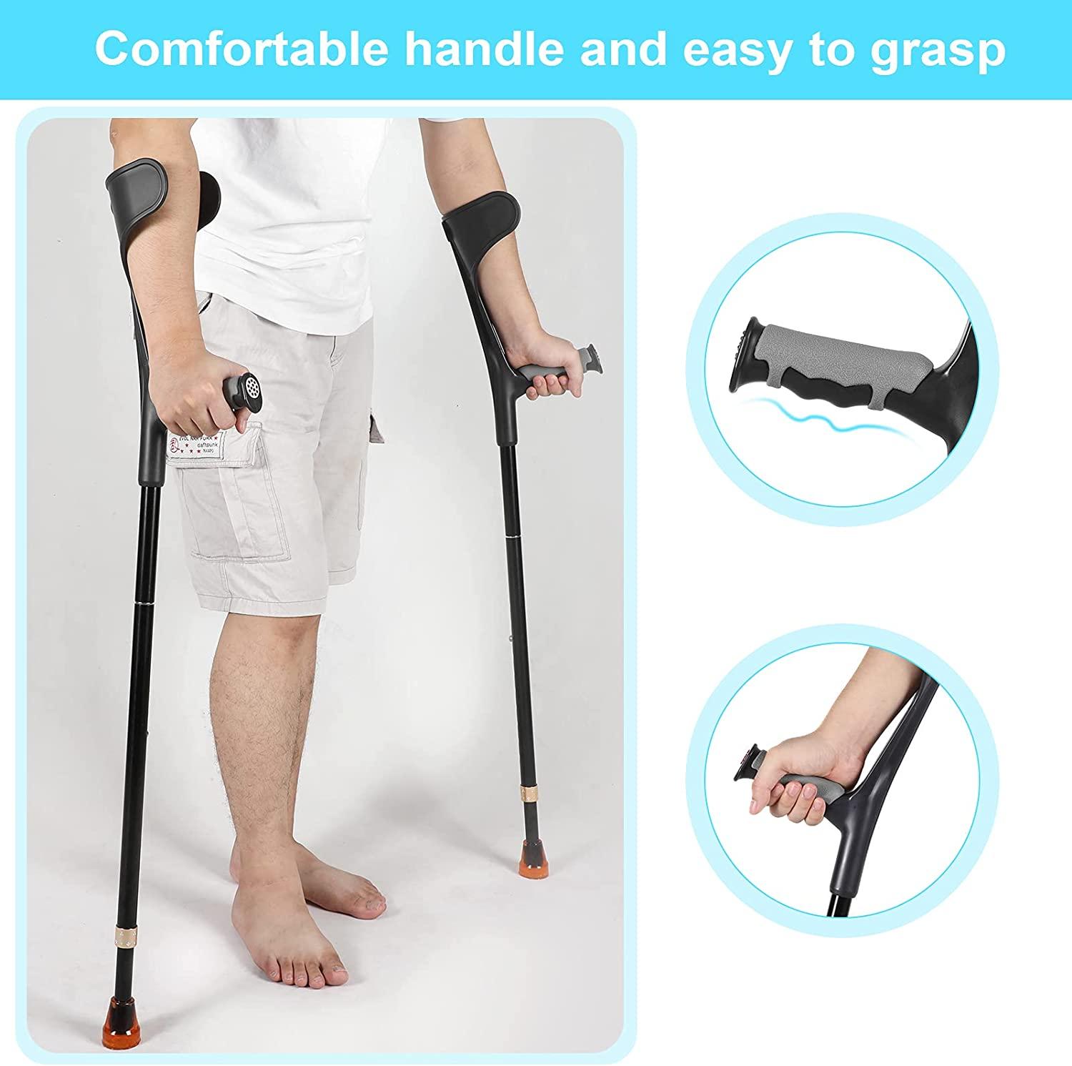 Antdvao Folding Forearm Crutches Lightweight, Adjustable, NonSlip