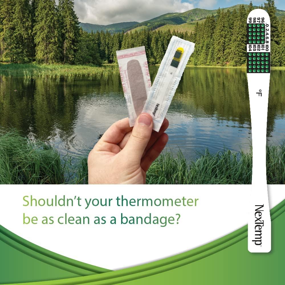 NexTemp SingleUse Thermometers Individually Wrapped 100pack, Providing Superior Accuracy and