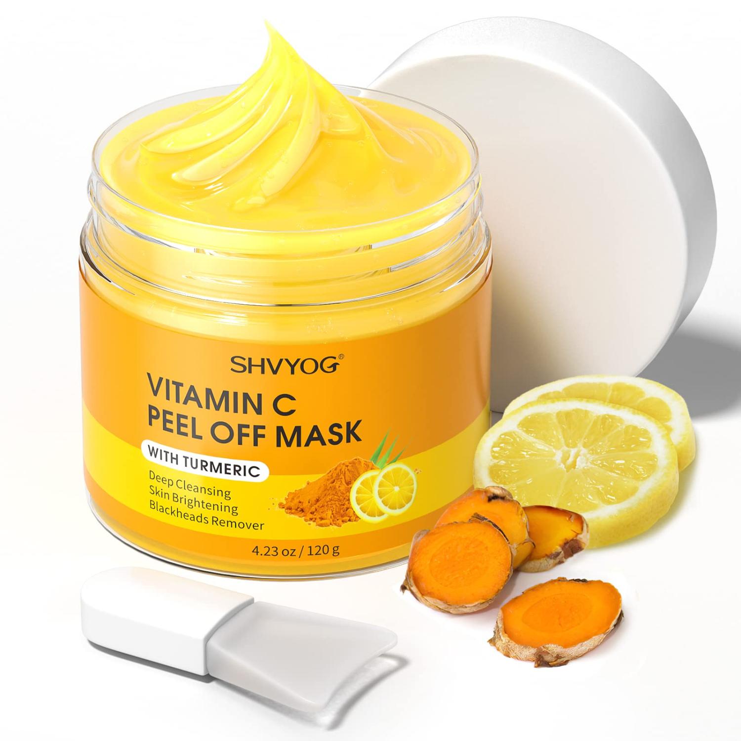 SHVYOG Vitamin C Peel Off Face Mask with Turmeric Blackhead Remover