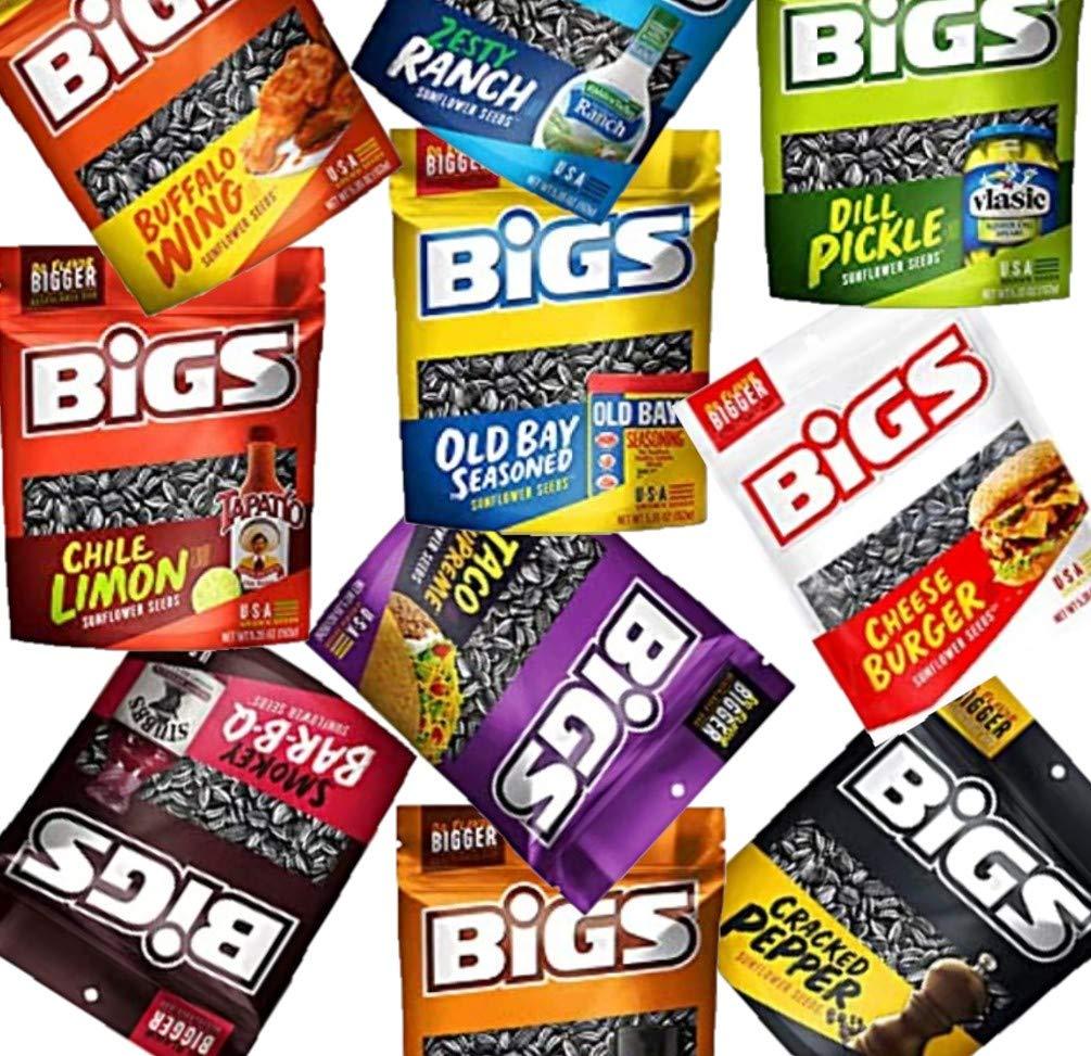 BIGS and DAVID Sunflower Seeds Variety Pack 20 Unique Flavors