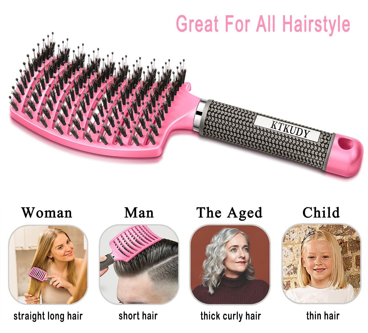 Detangling Brush Boar Bristles KTKUDY Voremy Magical Brush Detangler