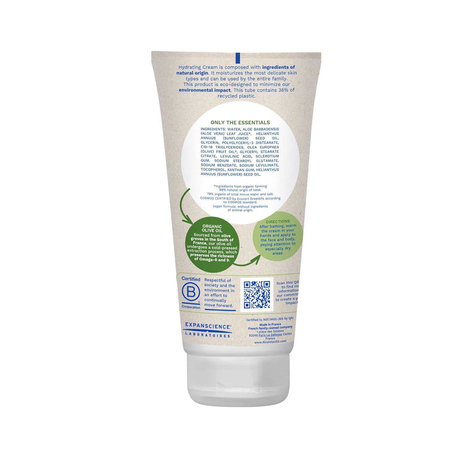 Mustela Certified Organic Hydrating Cream Natural Body Lotion w