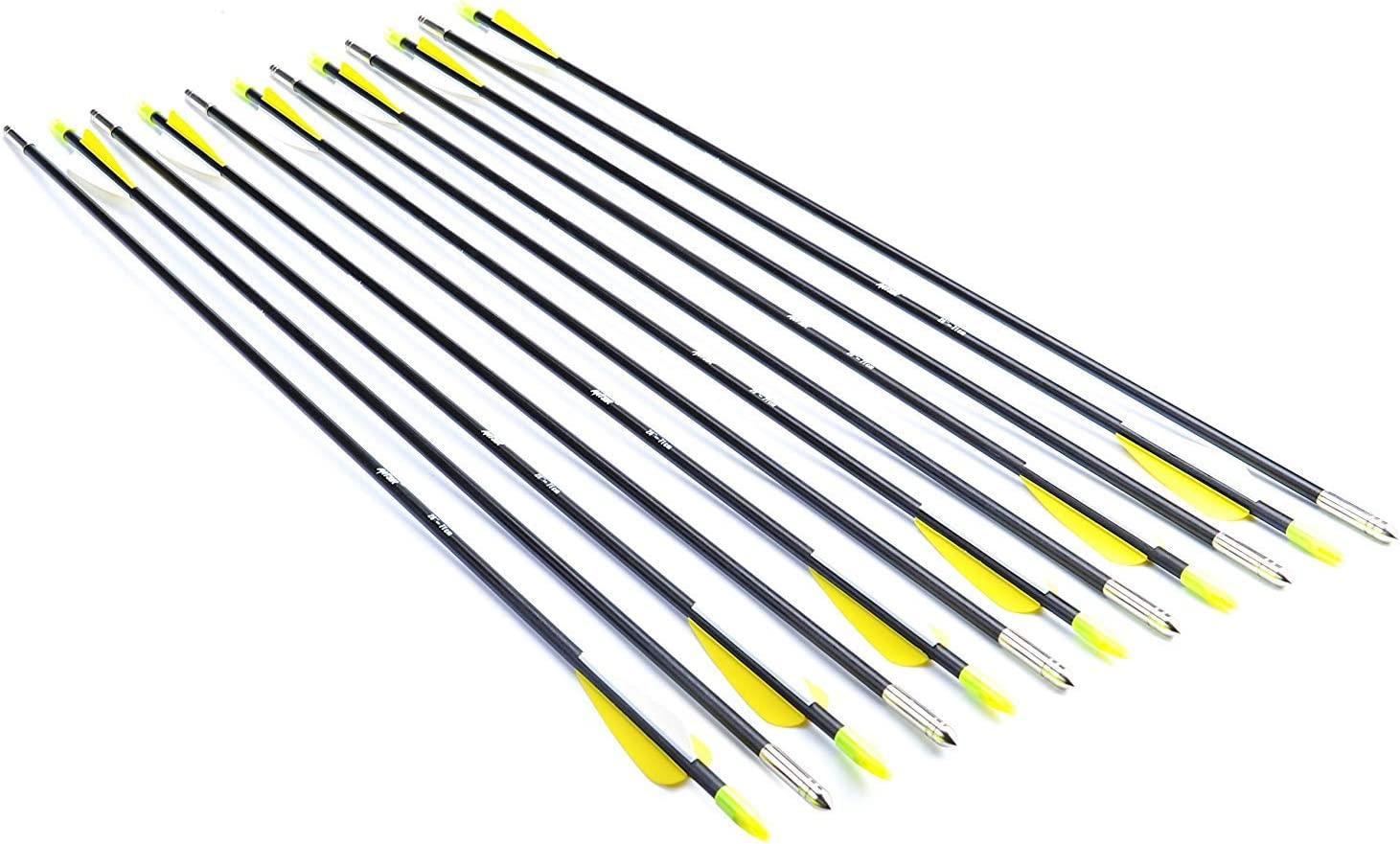 ANTSIR 28 inch Practice Arrows for Beginners Safety Shaft Blunt Tip