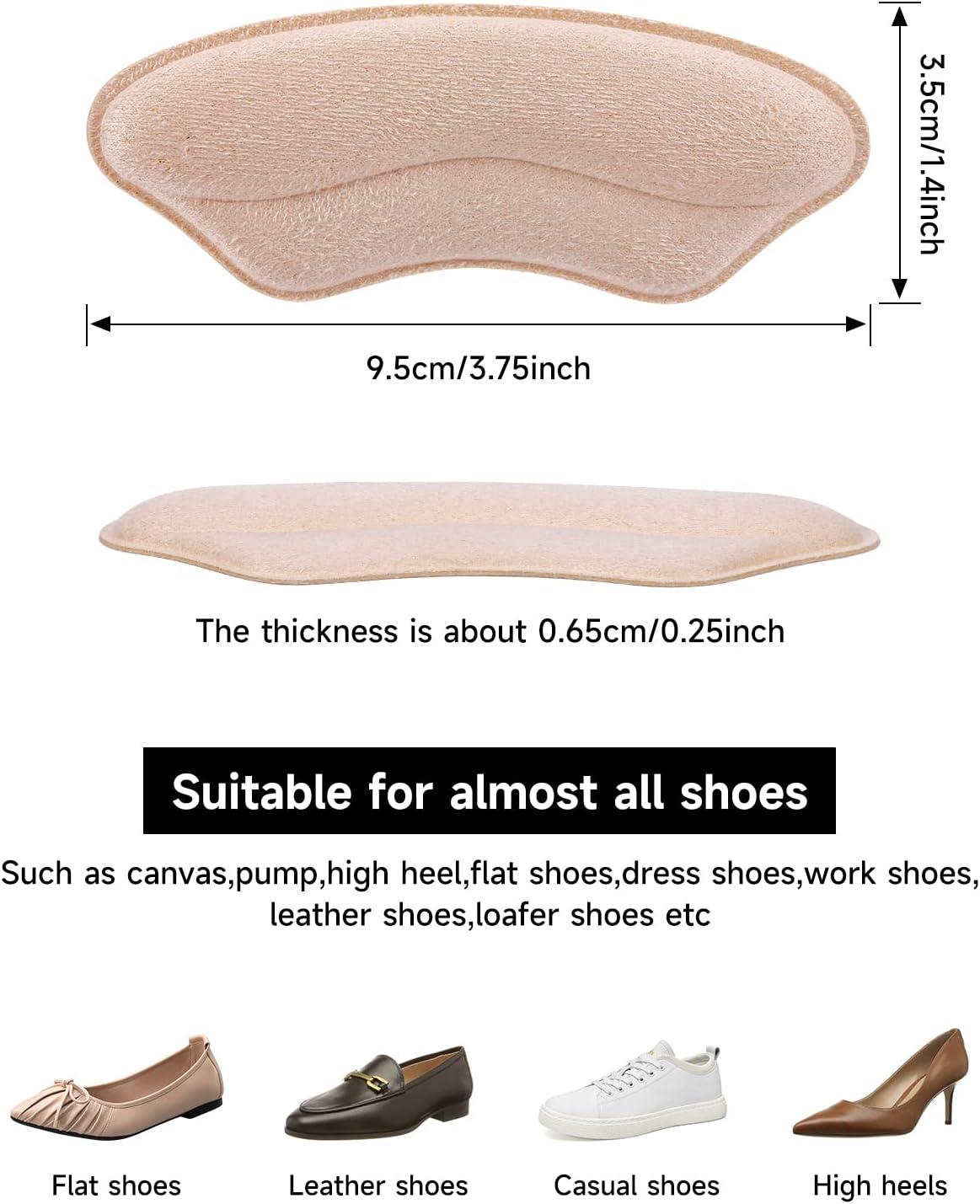 Buy ZONVER® 2 Pairs Self-Adhesive Heel Cushion Pads | Super Comfort Micro  Suede Heel Grips | For Big Shoes & Sandals, Loose Shoes & Heel Pain Relief  | Heel Protectors to Prevent