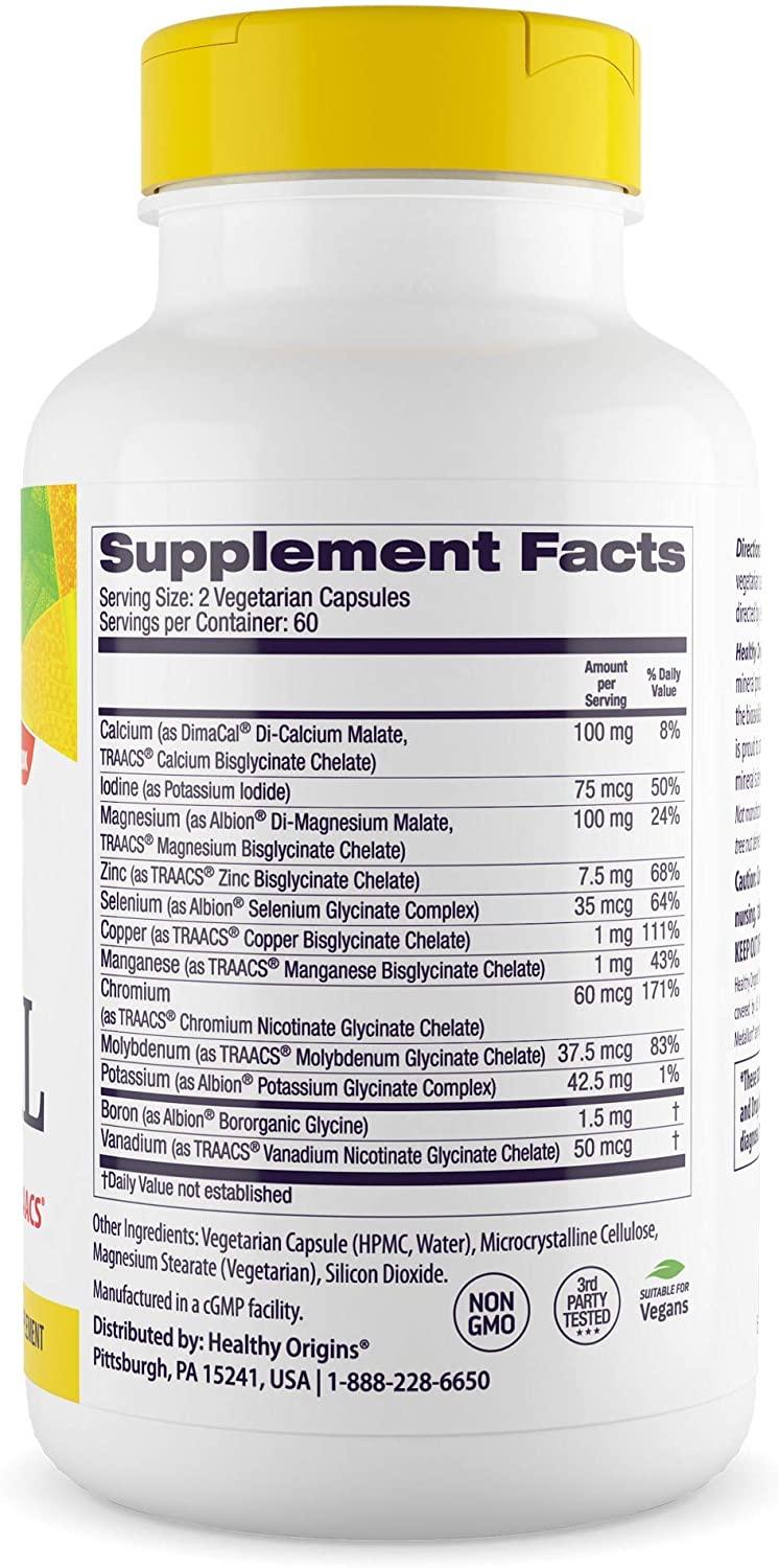 Healthy Origins Chelated Multi Mineral Albion Minerals, 120 Veggie