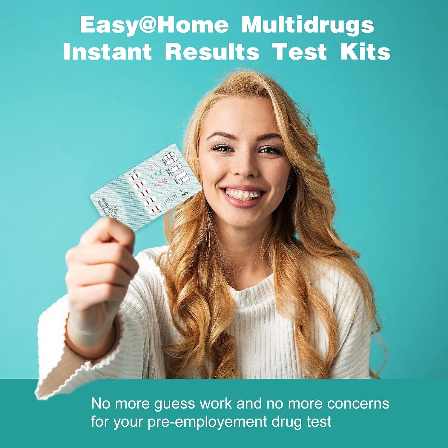 EasyHome 4 Panel Dip Test Kit 5 Pack Instant Urine Testing EDOAP