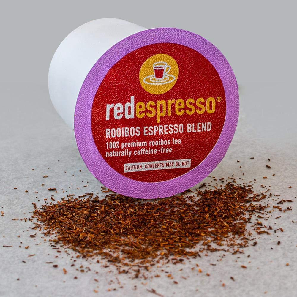 espresso Rooibos Tea K-Cups - Compatible With All Keurig Brewers - Natural, Antioxidant, Caffeine-Free, Pure Red (12 K-Cups)
