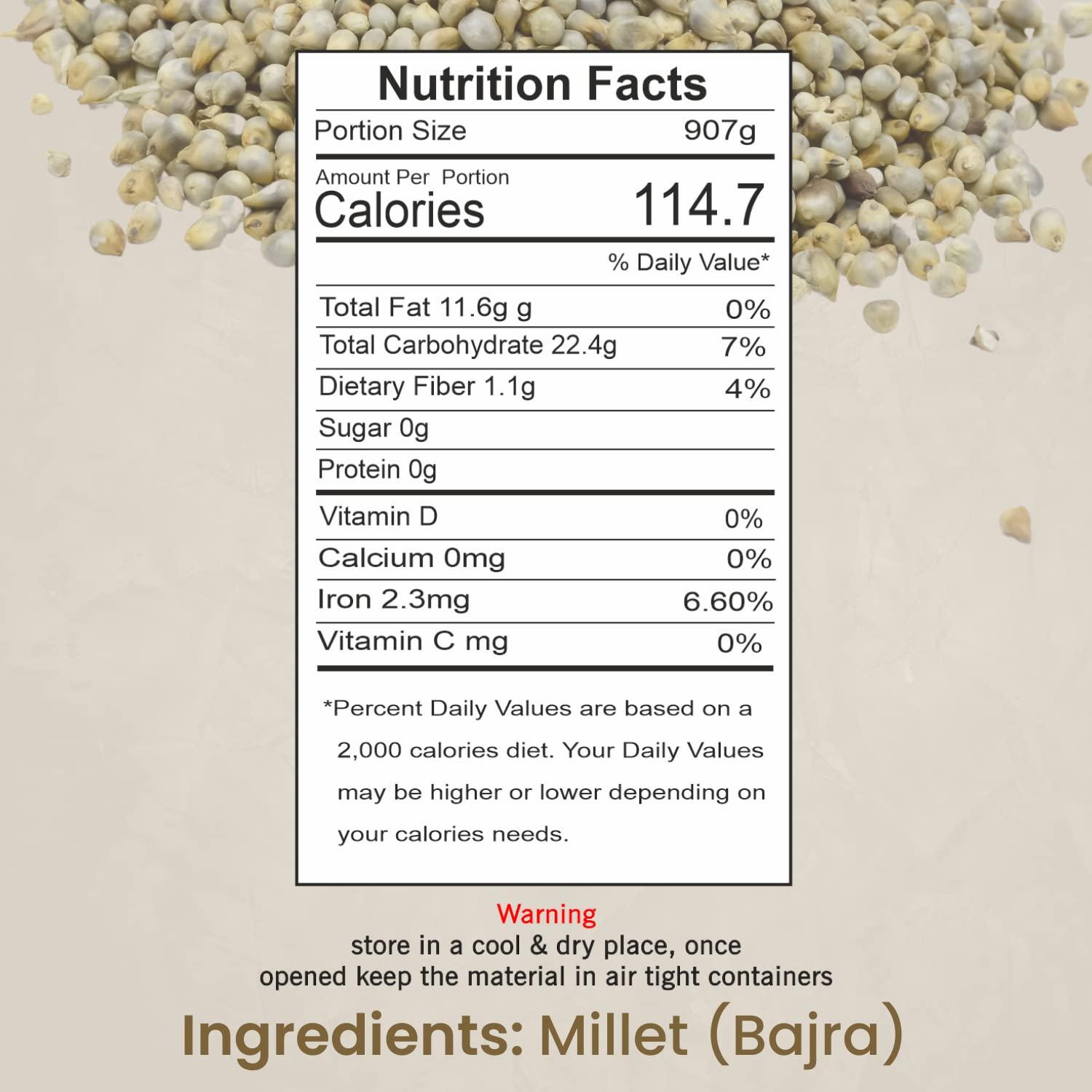 Ramaroma Desi Bajra/Bajri (), Kambu, Gluten Free Pearl Millet, Indian