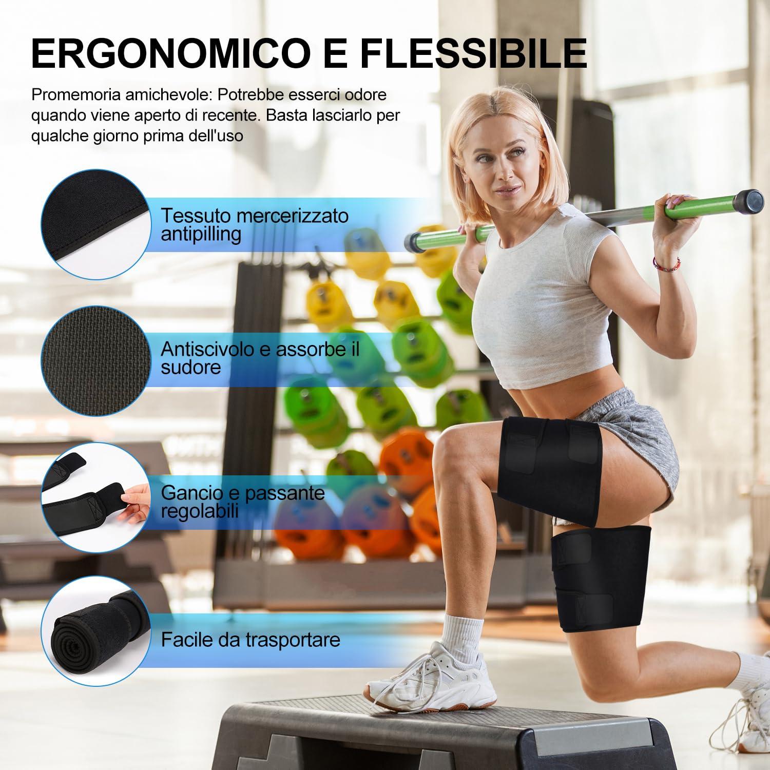 Vlela Hamstring Compression Sleeve(pair)-Copper Thigh Compression Sleeve For Women Men-Thigh Braces For Quad Supports,Groin Pull Relief,Running - View #7