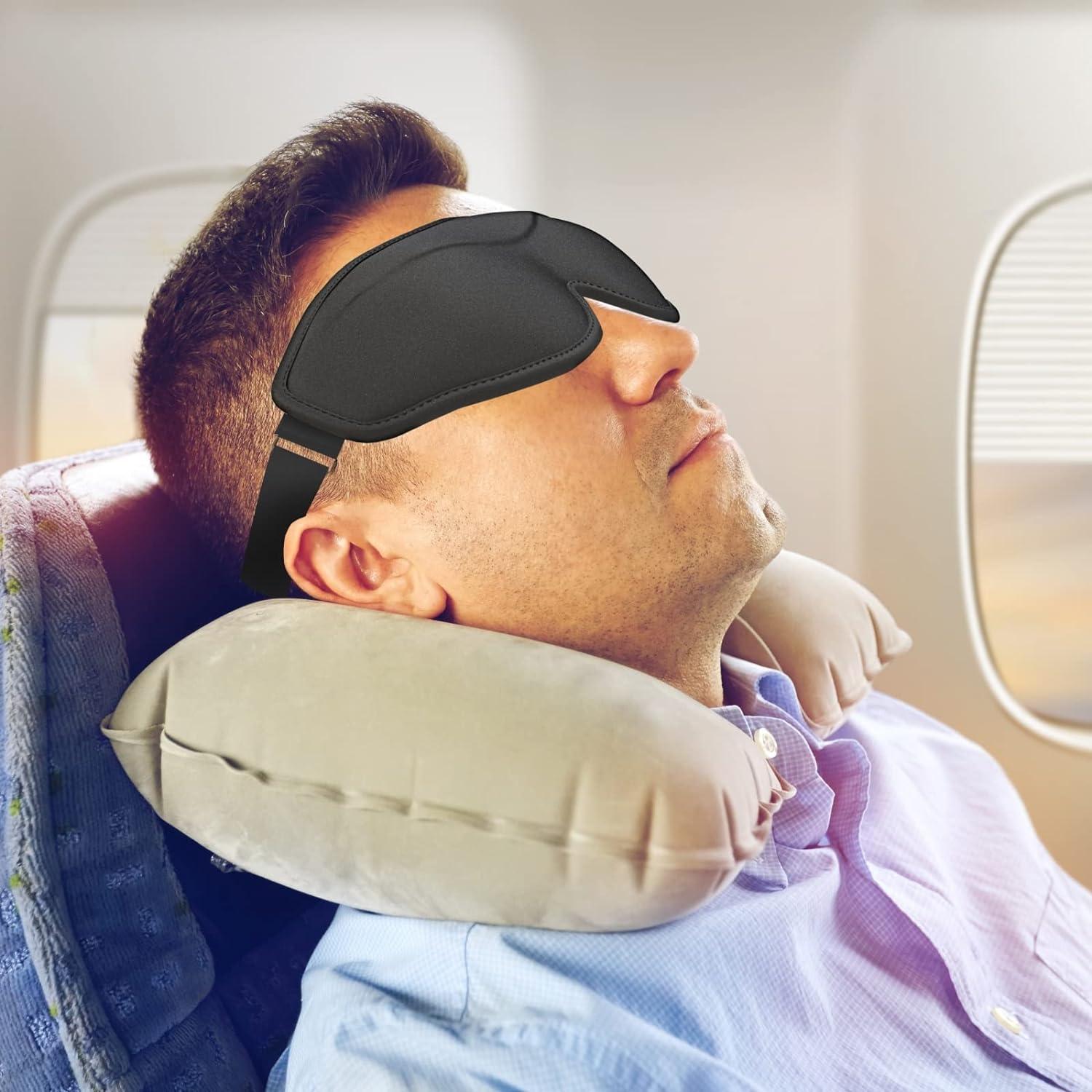 EMICUTE 3D Contoured Sleep Eye Mask for Men Women - Soft Comfort ...