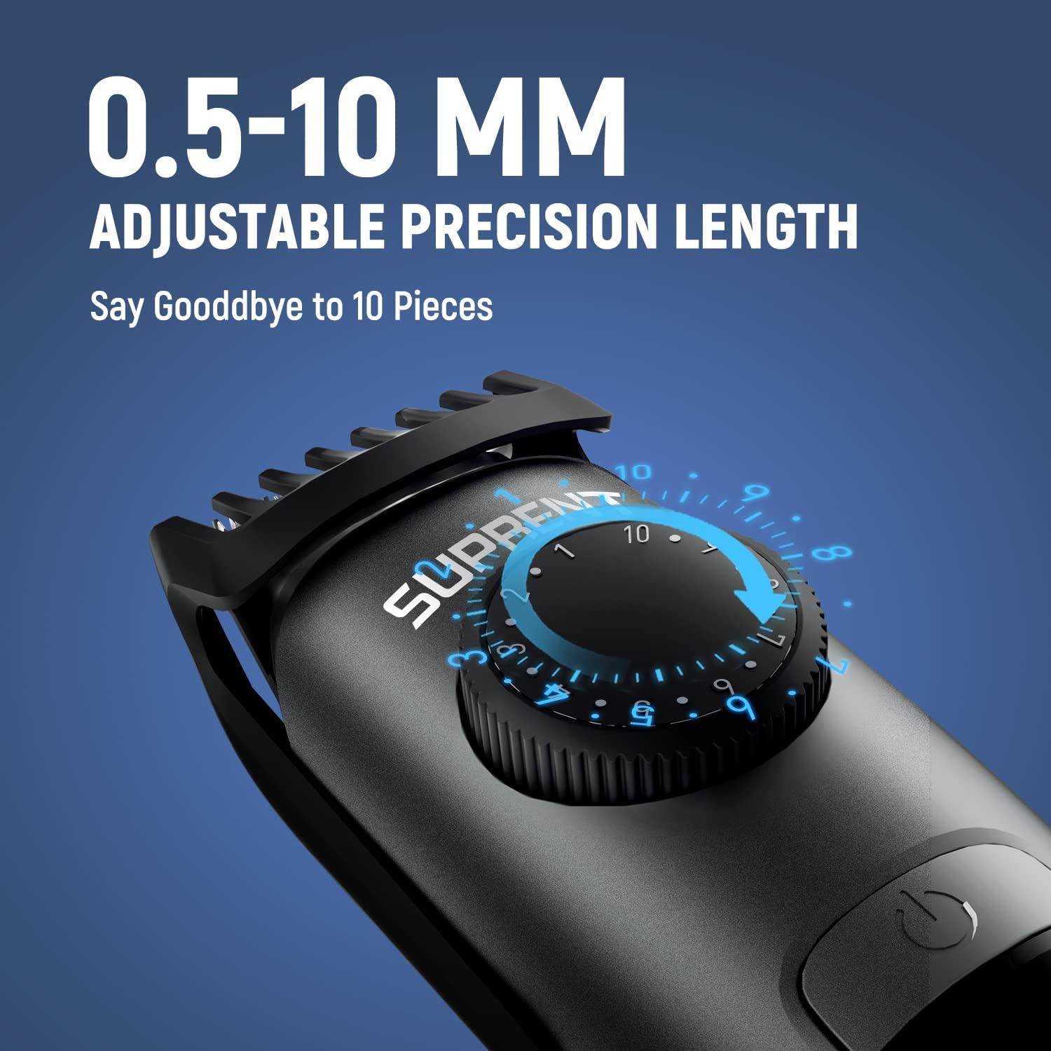 SUPRENT Beard Trimmer for Men Waterproof, IPX7 Professional Mustache