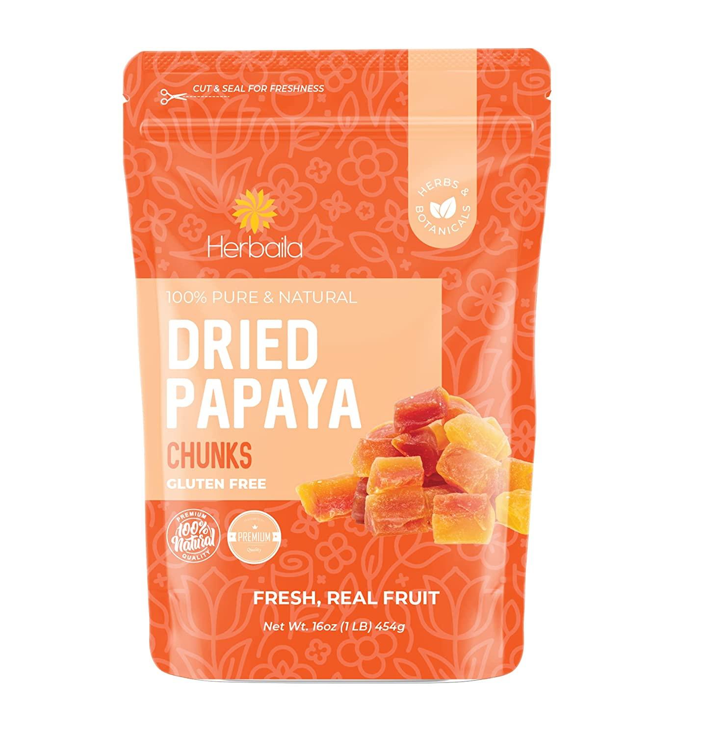 Dried Papaya Chunks, 1 Pound. Dried Fruit Papaya Fresh, Paw Paw Tree