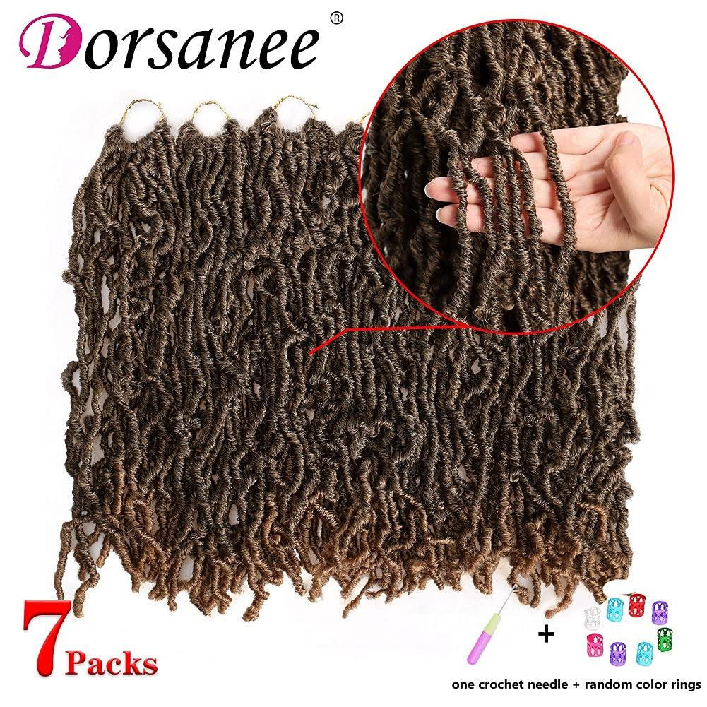 Faux Locs Crochet Hair Ginger 7 Packs 20 Inch Soft Locs Crochet Braids Goddess Locs Wavy Twist Hair Extensions