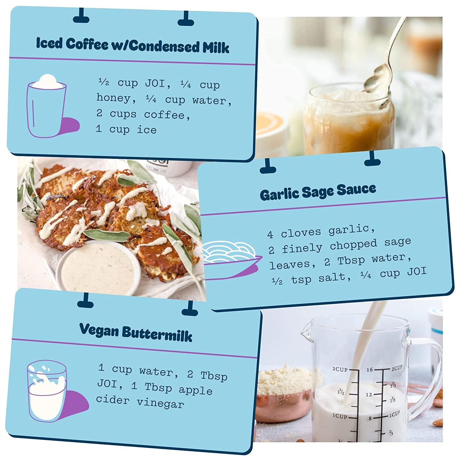 Organic Almond Milk Concentrate by JOI 27 Servings Vegan, Kosher, ShelfStable, Keto