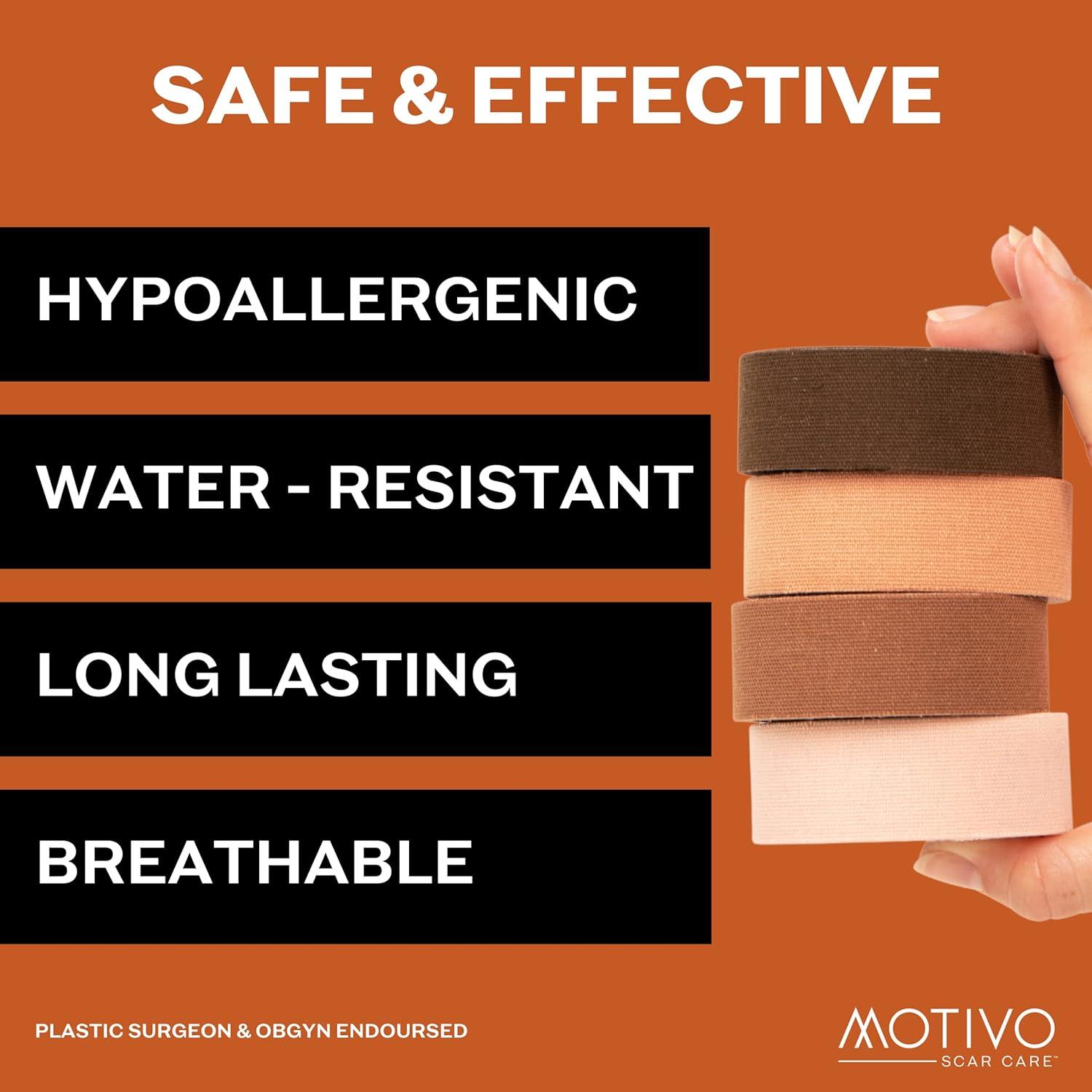 Motivo Advanced Scar Care Bundle Scar Tape & Scar Cream (15ml) Water