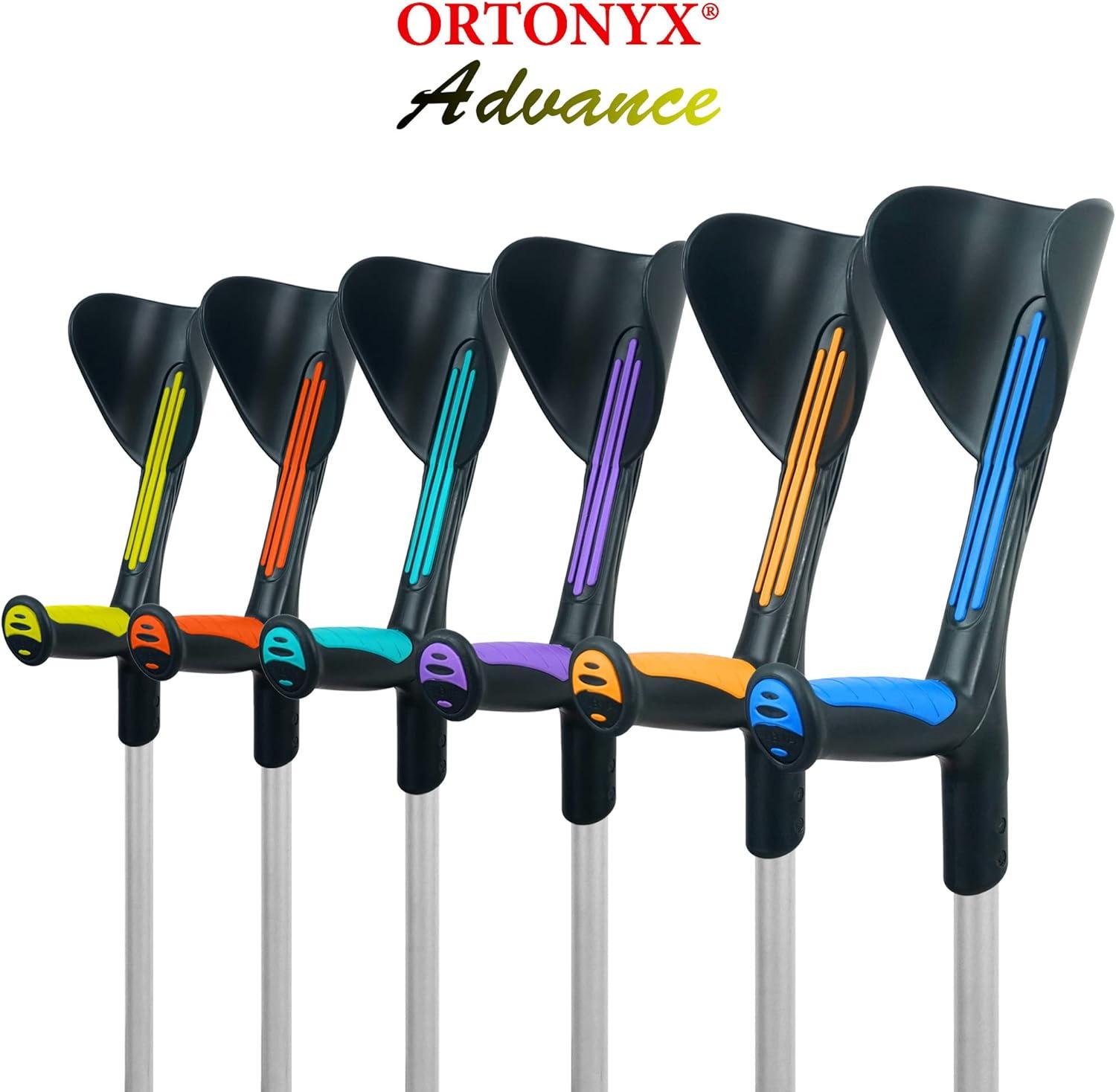 ORTONYX Forearm Crutches 1 Pair Ergonomic Handle Comfy Grip Sturdy