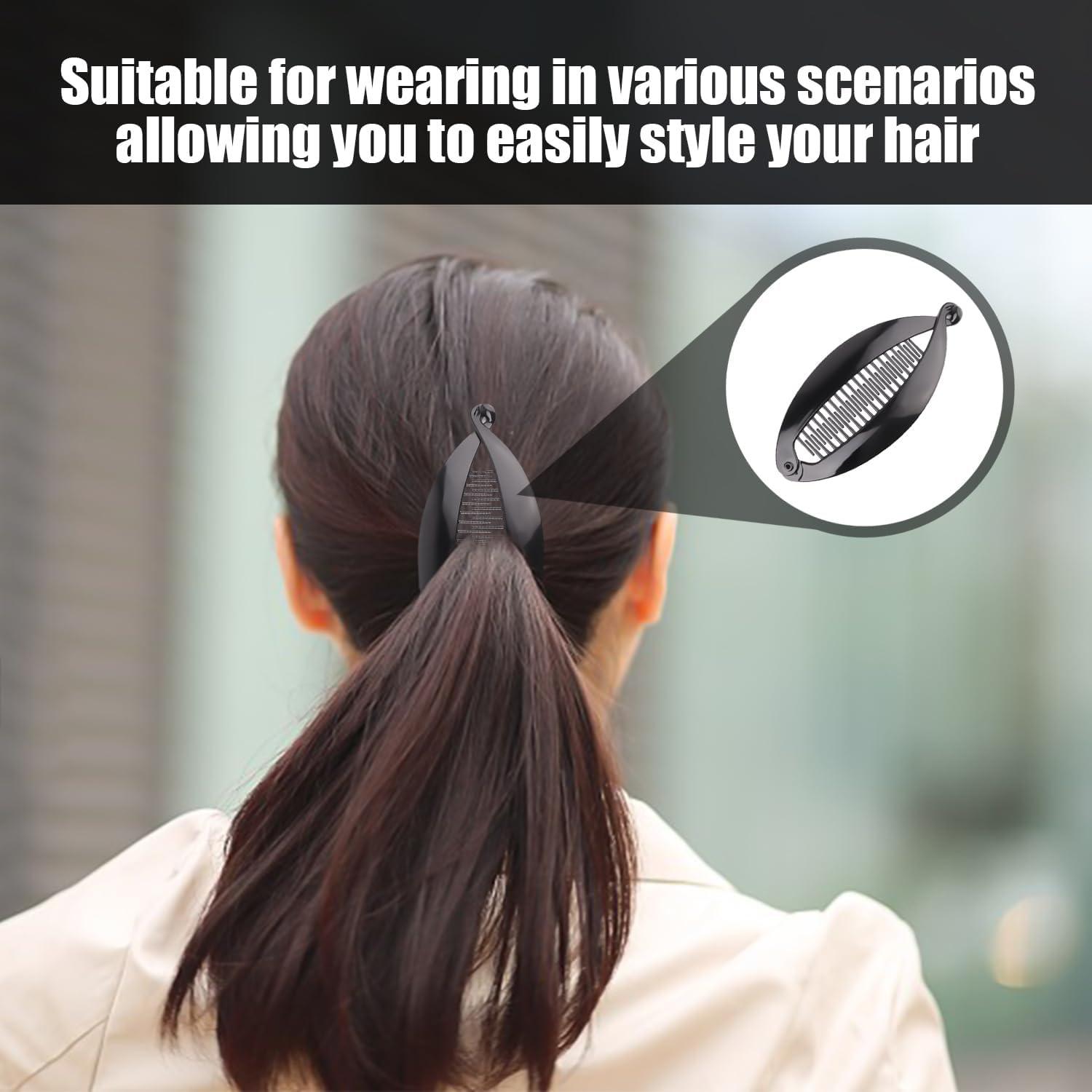 Pieces Fishtail Hair Clips Large Banana Hair Clips Stretchable